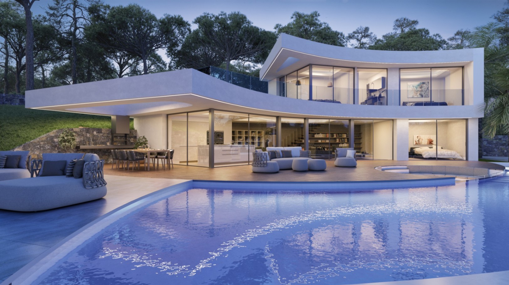 Luxury  Villa in Javea with Terraces and Garden