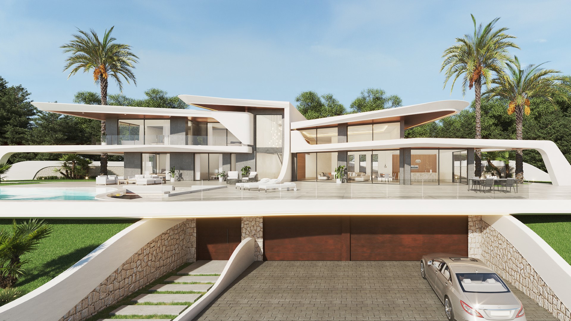 Three-Storey Villa in Javea with Private Pool and Gym