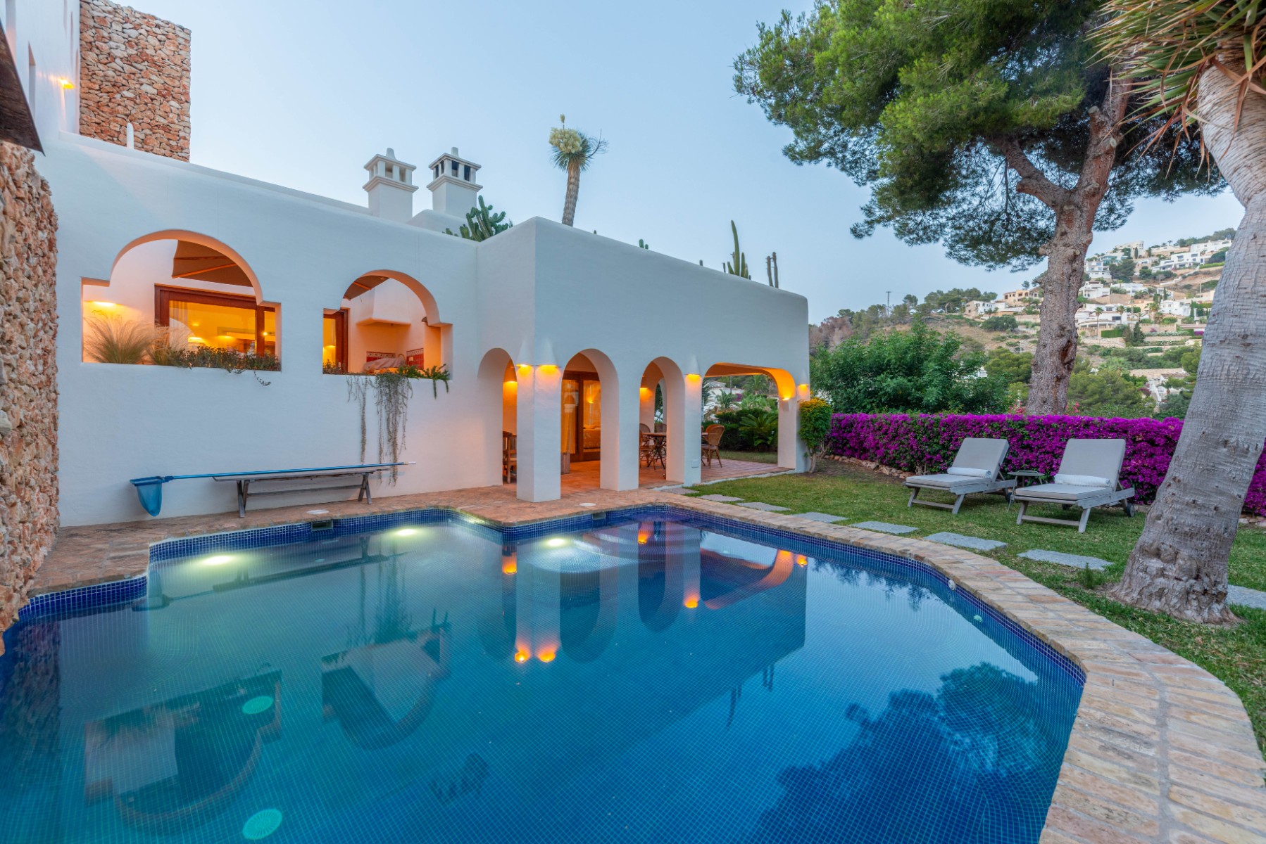 Moraira Property for Sale: Stylish Ibizan Villa Close to El Portet Beach
