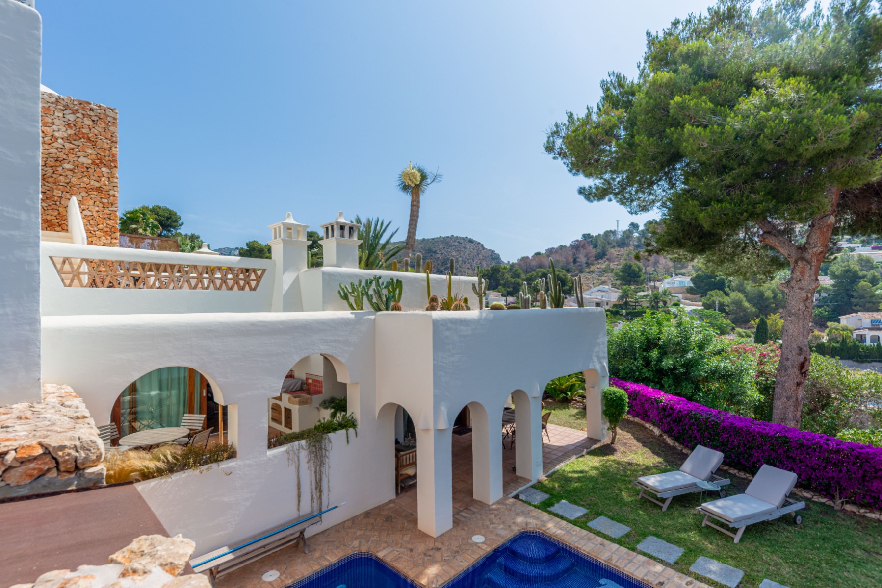Moraira Property for Sale: Stylish Ibizan Villa Close to El Portet Beach