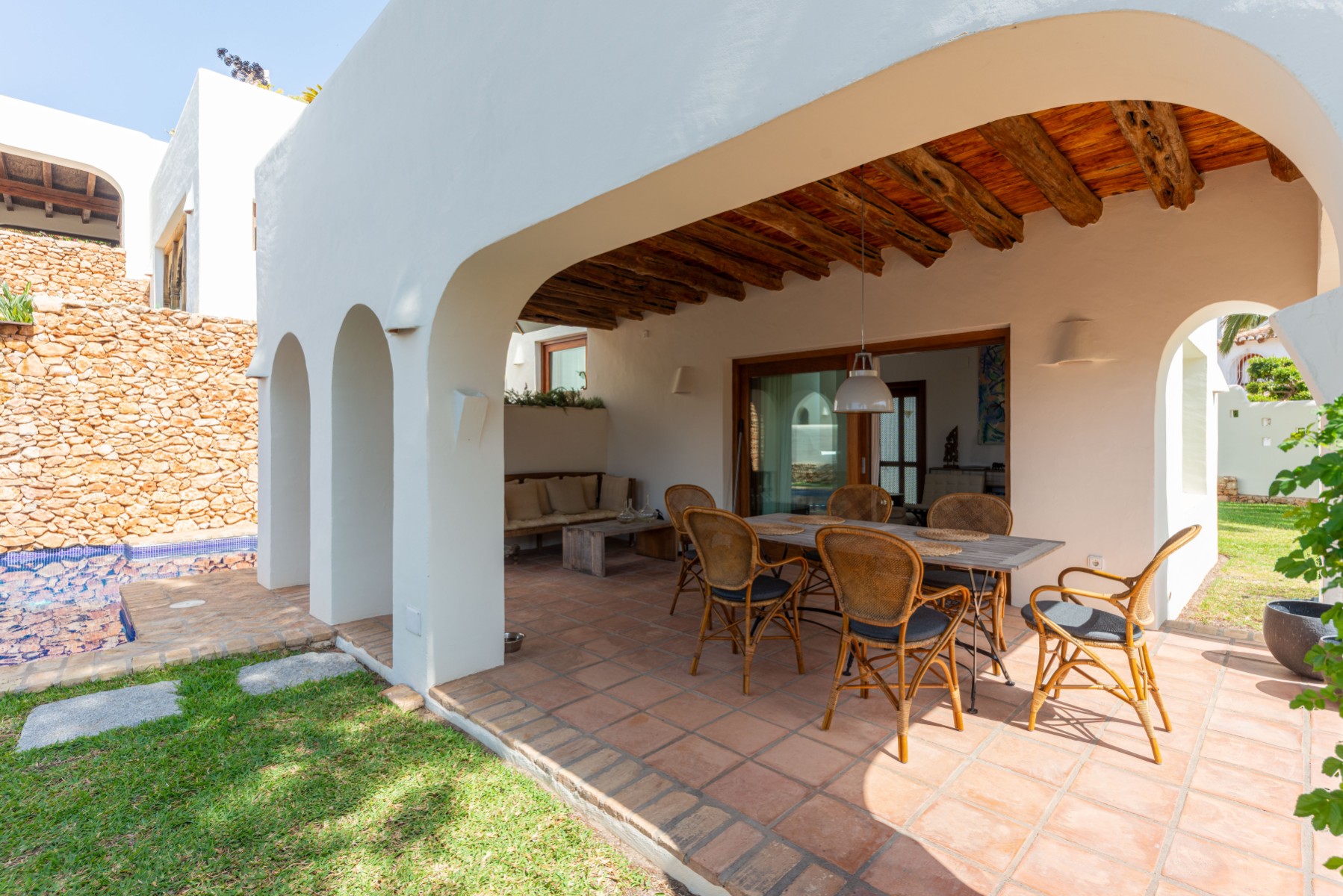 Moraira Property for Sale: Stylish Ibizan Villa Close to El Portet Beach