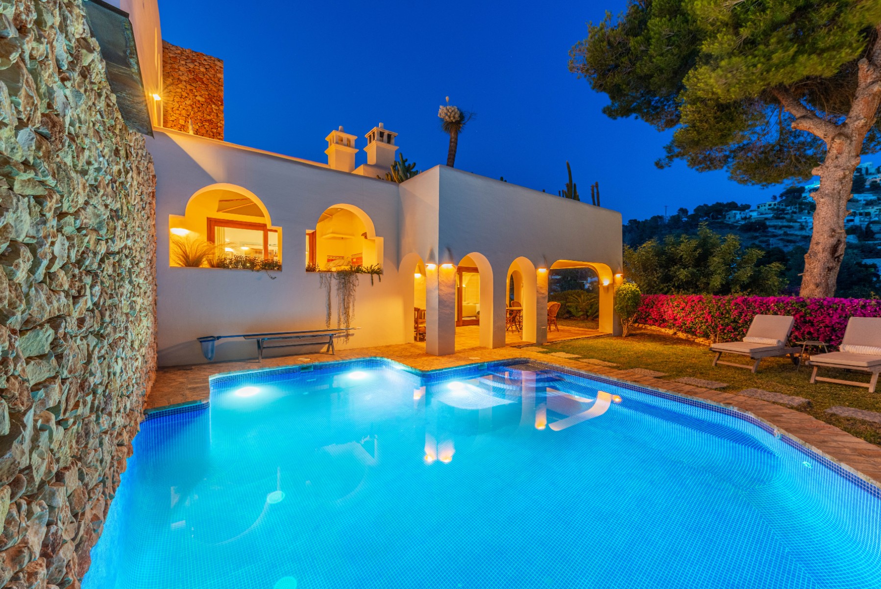 Moraira Property for Sale: Stylish Ibizan Villa Close to El Portet Beach