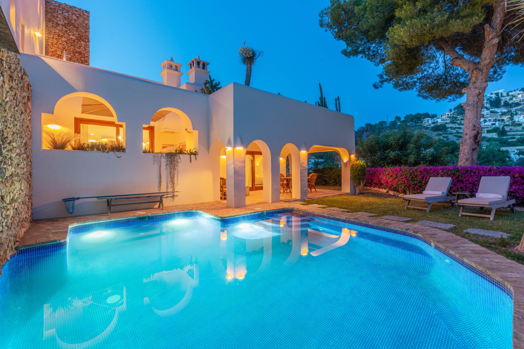 Moraira Property for Sale: Stylish Ibizan Villa Close to El Portet Beach