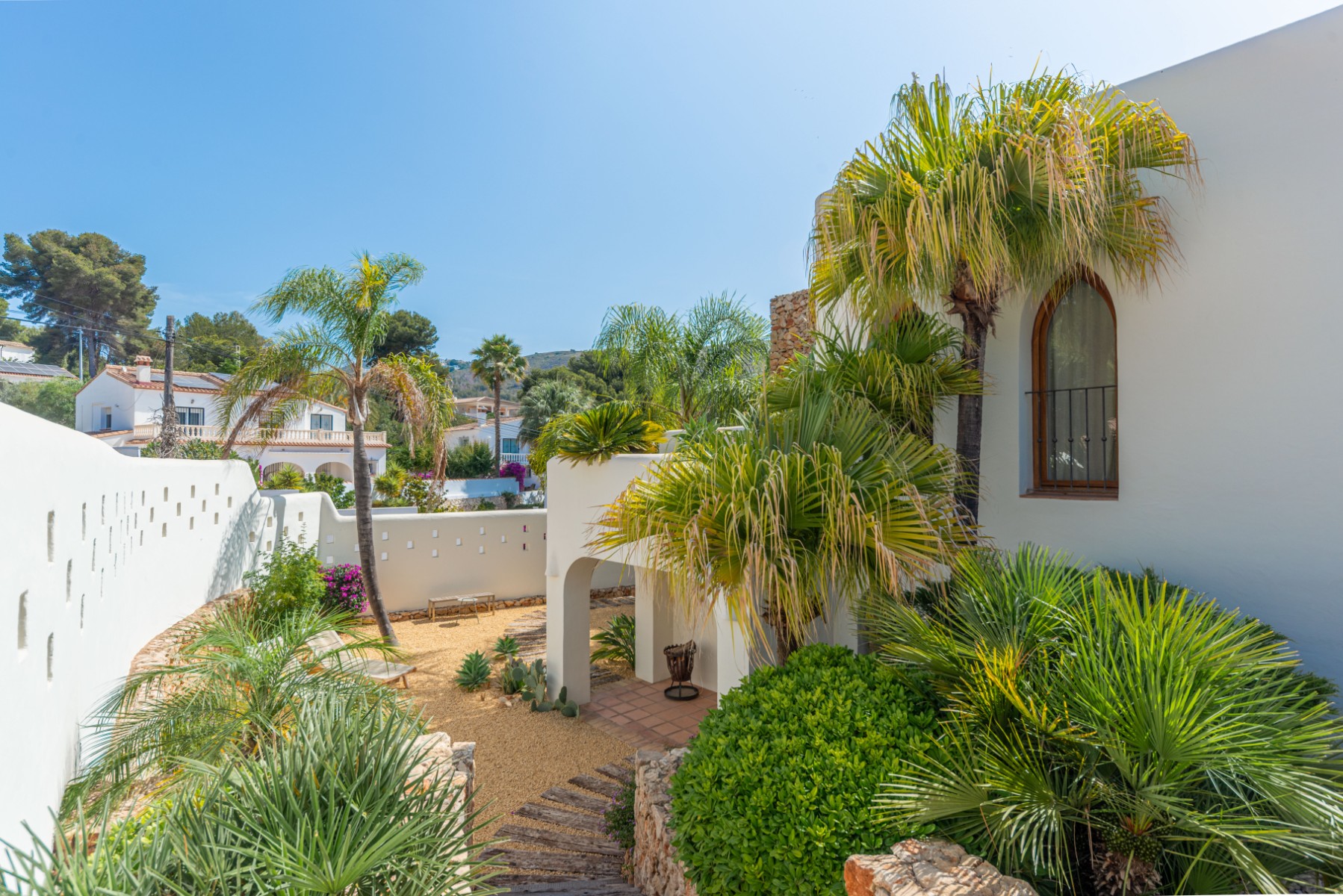 Moraira Property for Sale: Stylish Ibizan Villa Close to El Portet Beach