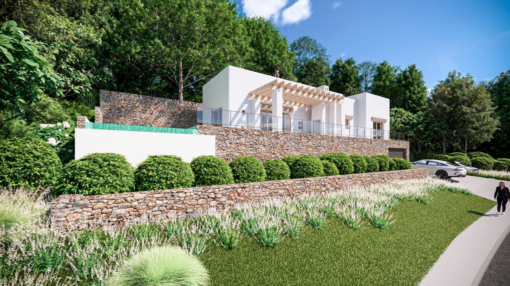 Modern Villa in Javea, 3 km from the Beach with Garden and Garage