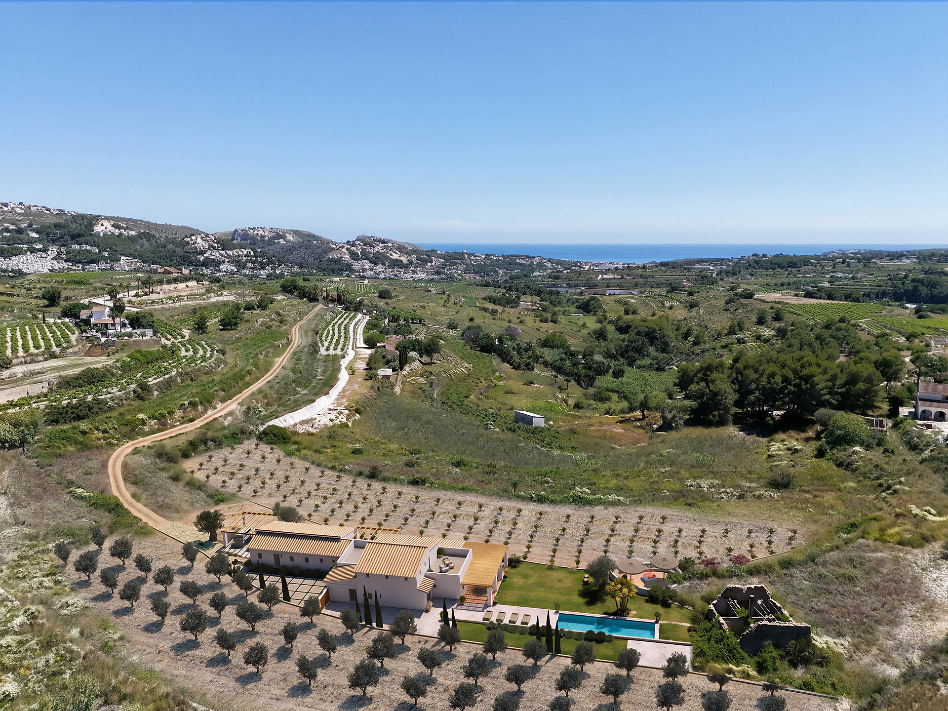 12729DA - Exclusive new build finca, surrounded by nature, with sea views and privacy in Moraira