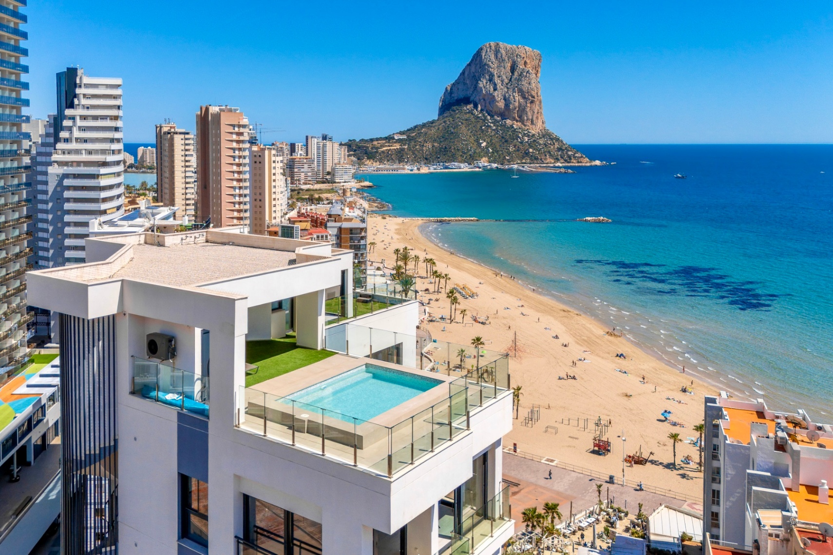 1434NS - Penthouse in Arenal, Calpe — Duplex mit Dachpool und Meerblick