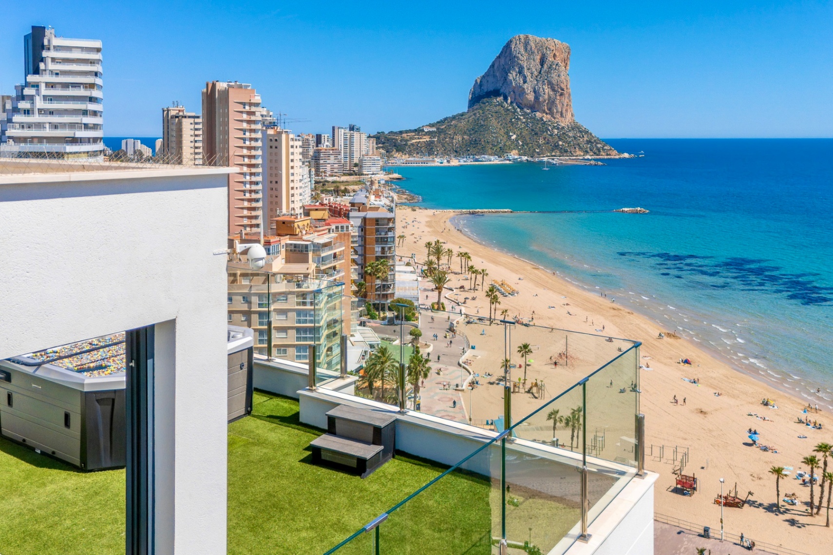 1434NS - Penthouse in Arenal, Calpe — Duplex mit Dachpool und Meerblick
