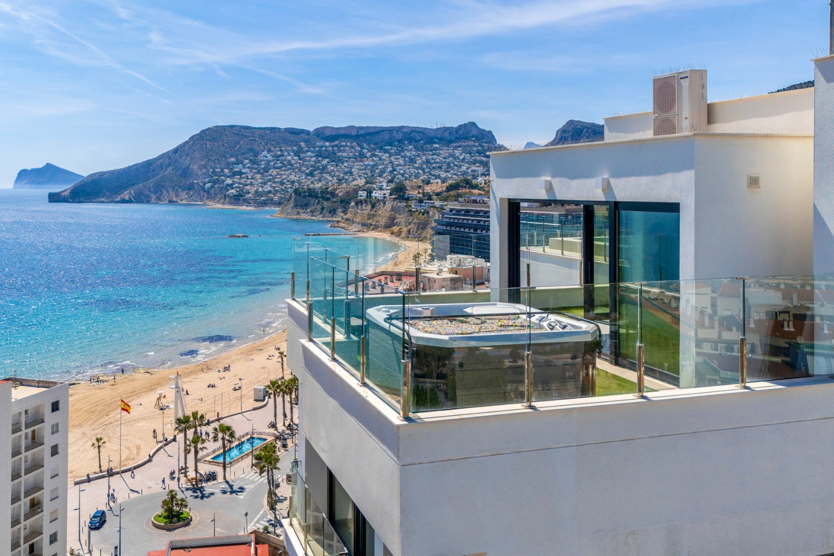 1434NS - Penthouse in Arenal, Calpe — Duplex mit Dachpool und Meerblick