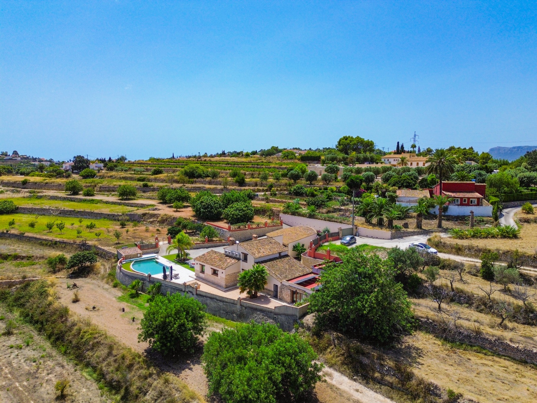 12732NS - Finca con mucho encanto, vistas al mar, privacidad y piscina climatizada cerca de Moraira.