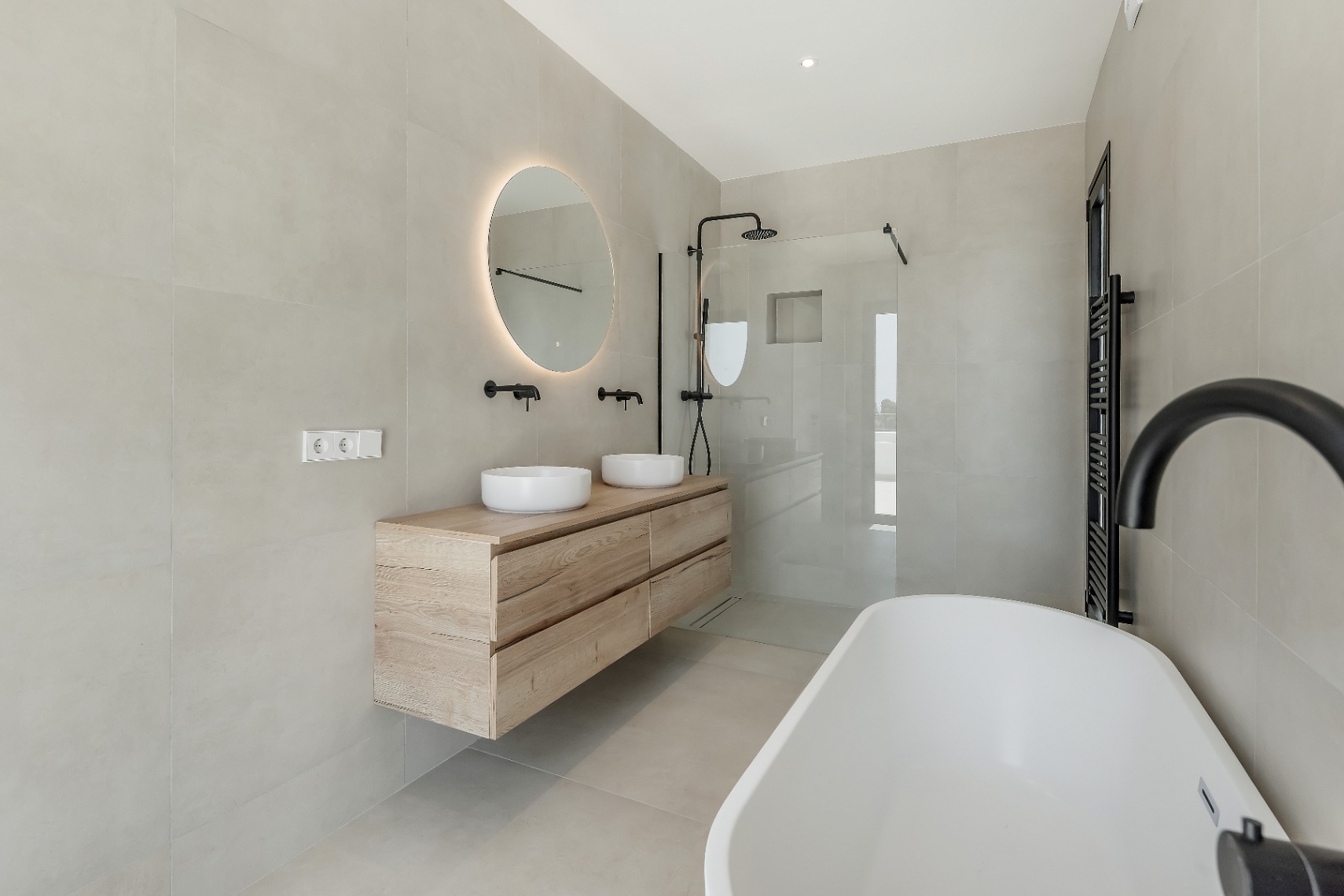 12680NS - Luxury Ibiza-Style Villa for Sale in Moraira with Panoramic Sea Views