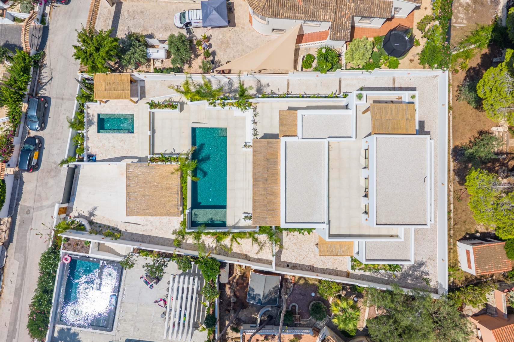12680NS - Luxury Ibiza-Style Villa for Sale in Moraira with Panoramic Sea Views