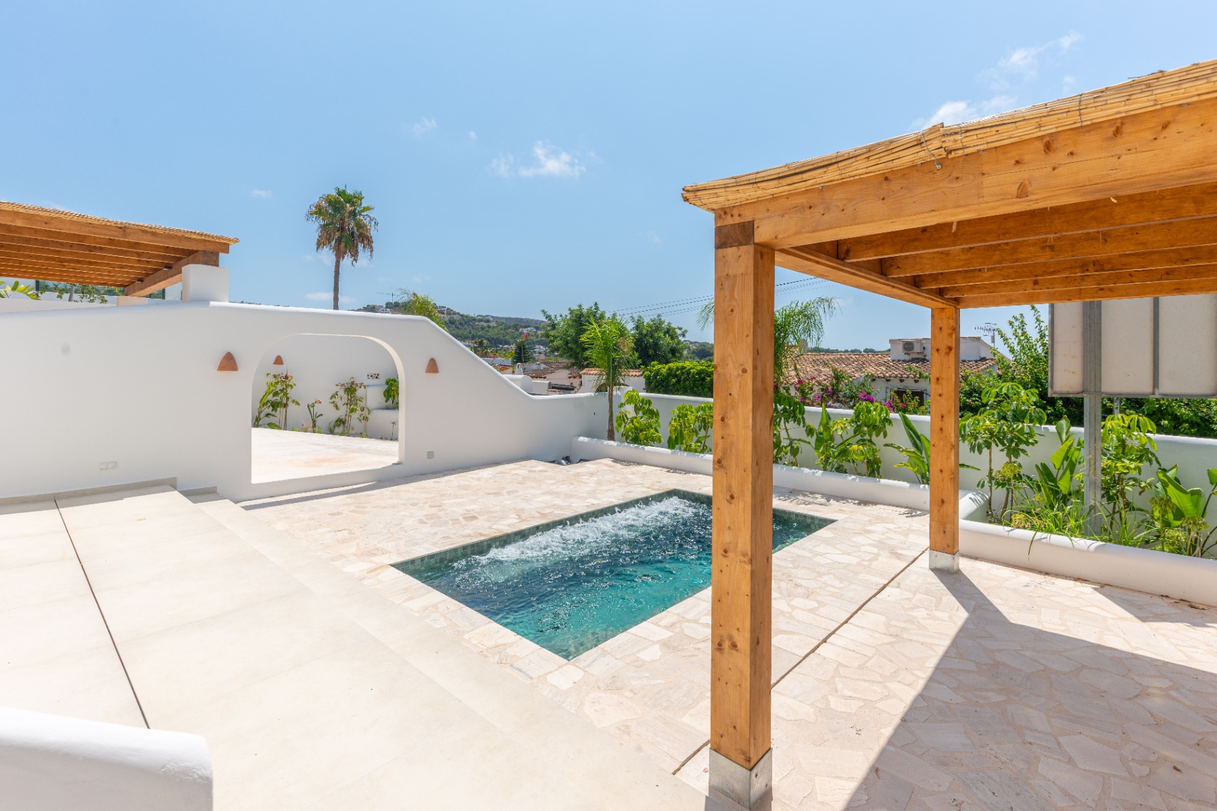 12680NS - Luxury Ibiza-Style Villa for Sale in Moraira with Panoramic Sea Views