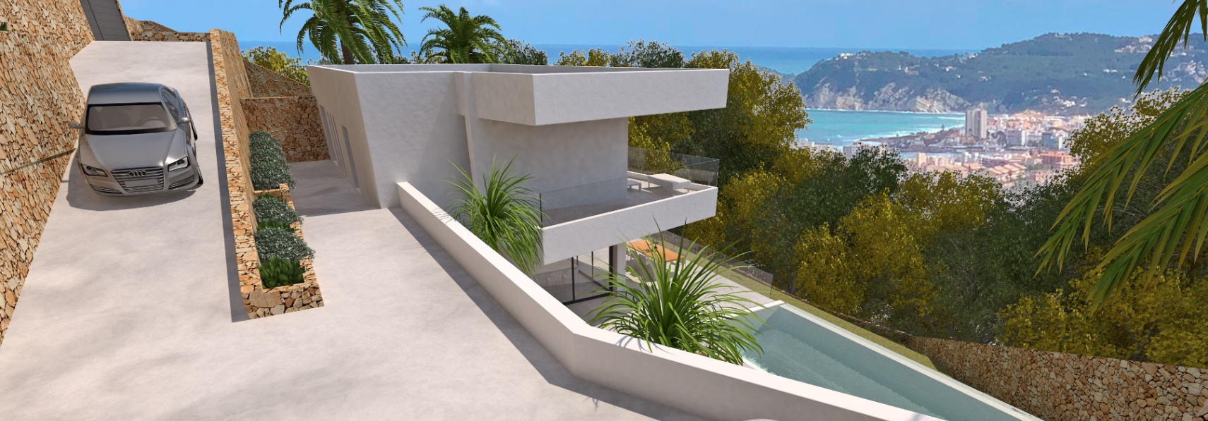 Modern villa with panoramic views of Jávea and the Mediterranean Sea