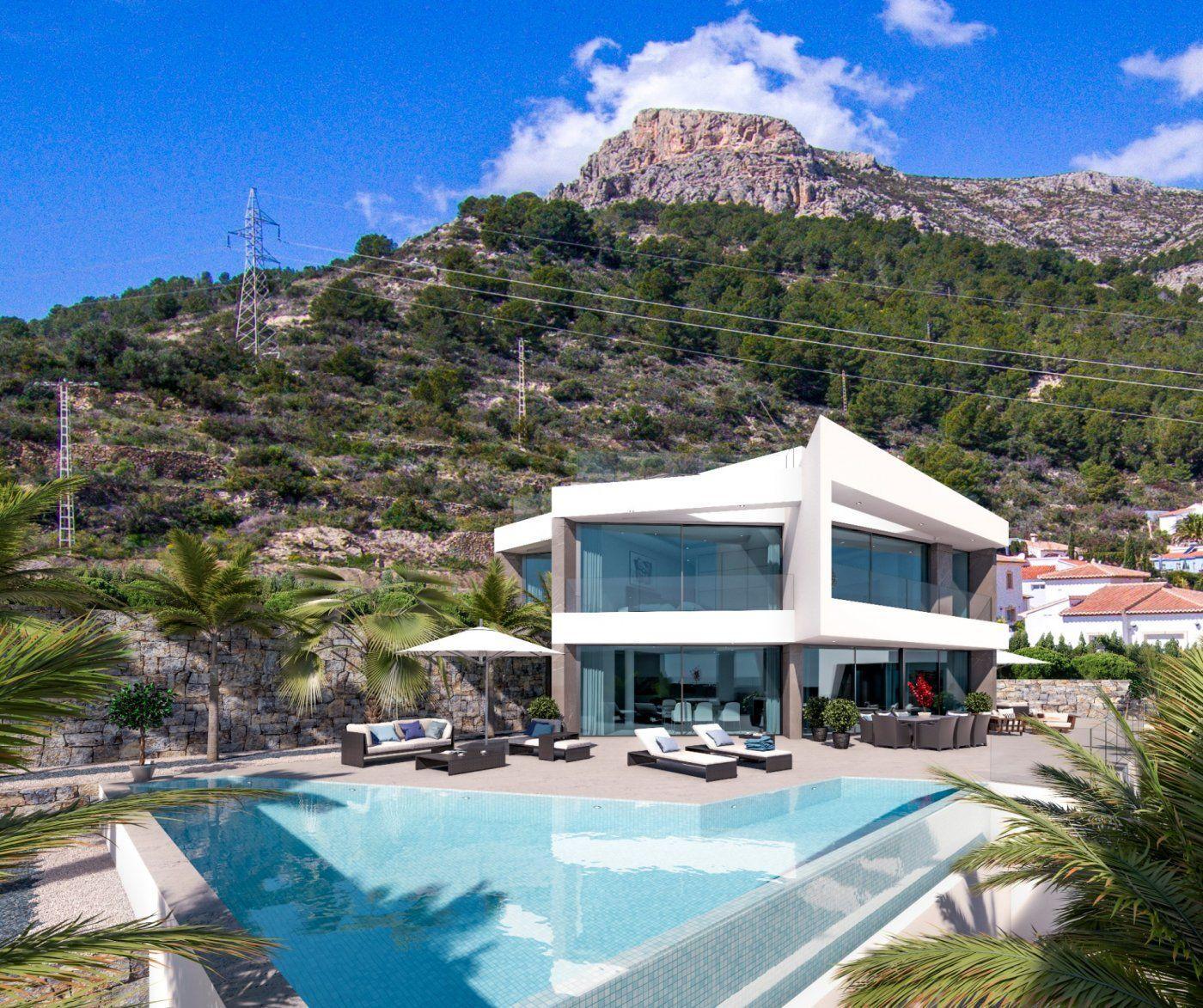 874DA - Neues Projekt luxuriöser moderner Villen in Calpe mit Panoramablick auf das Meer