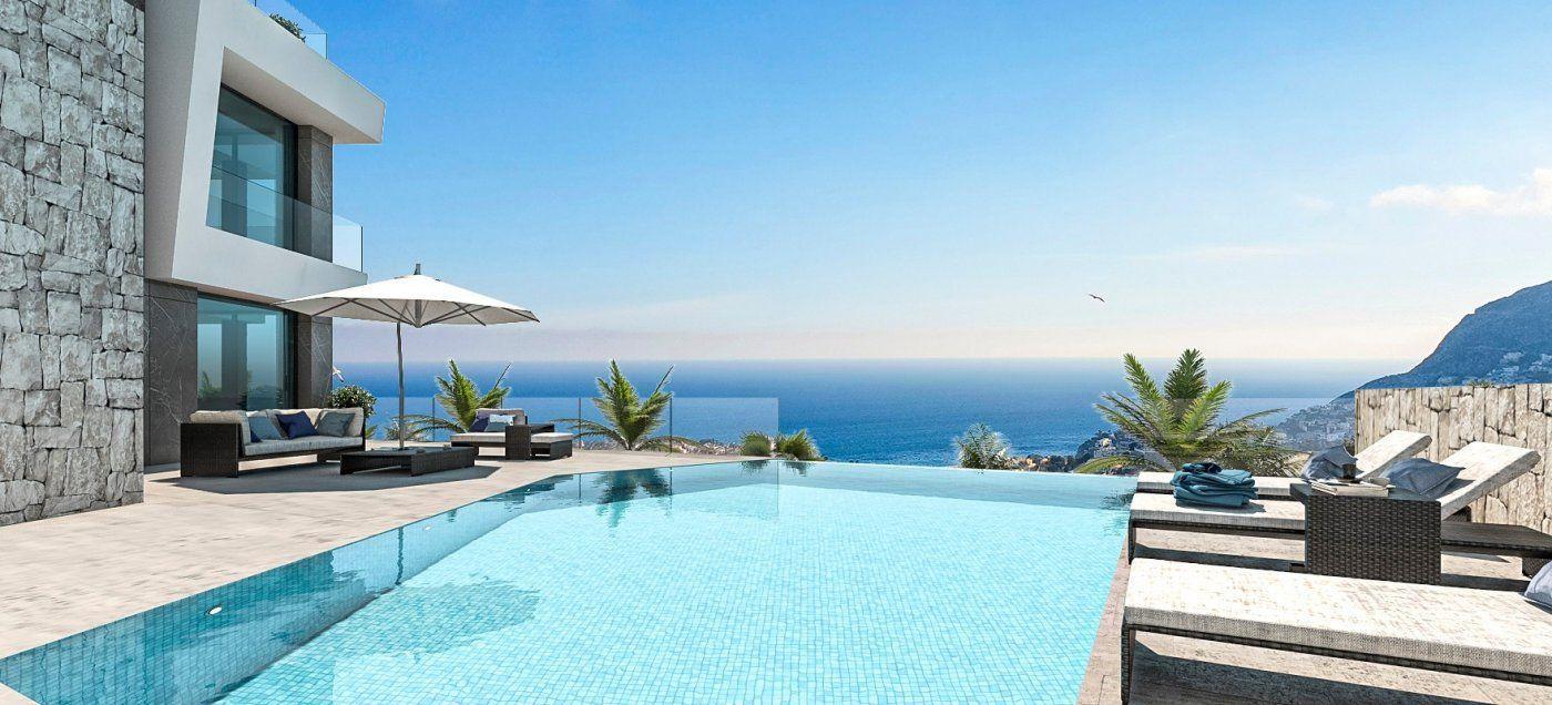 874DA - Neues Projekt luxuriöser moderner Villen in Calpe mit Panoramablick auf das Meer