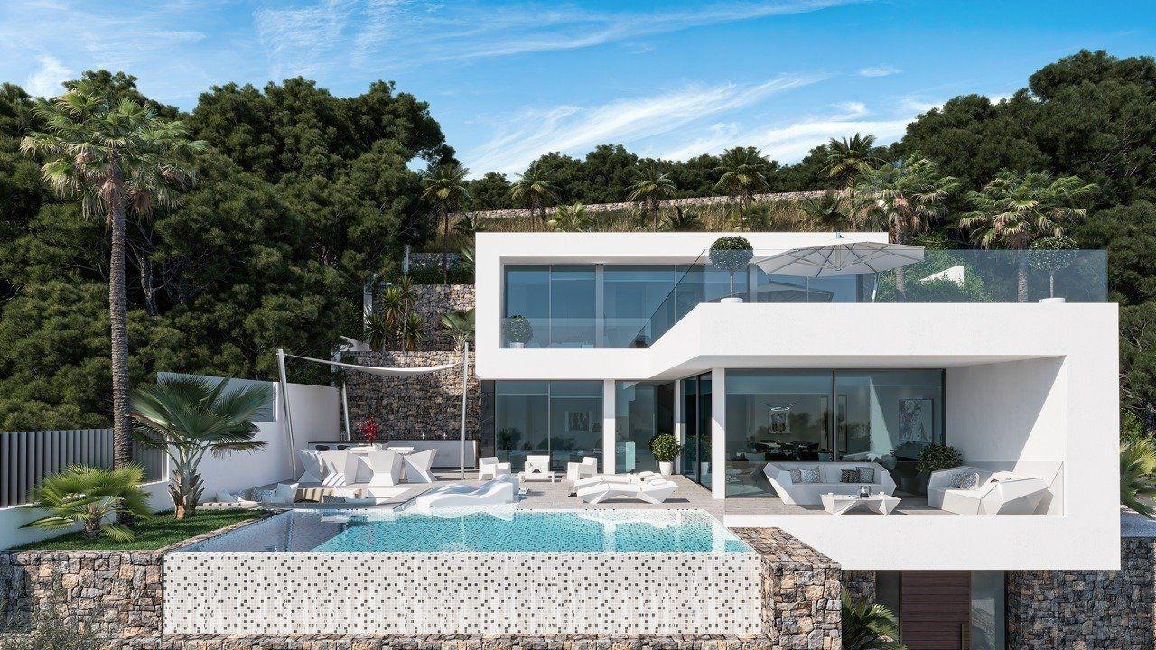 875DA - Moderne, geräumige Villa mit Blick auf die Berge und das Meer in Calpe