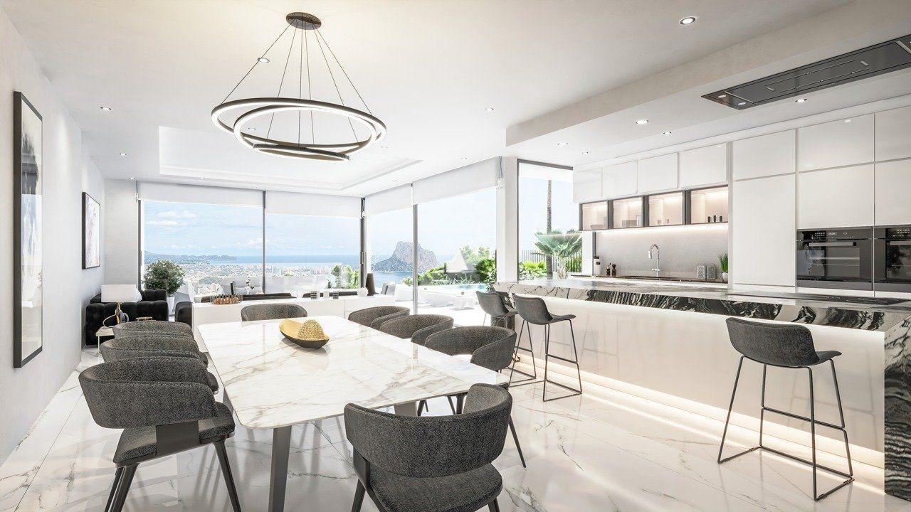 875DA - Moderne, geräumige Villa mit Blick auf die Berge und das Meer in Calpe
