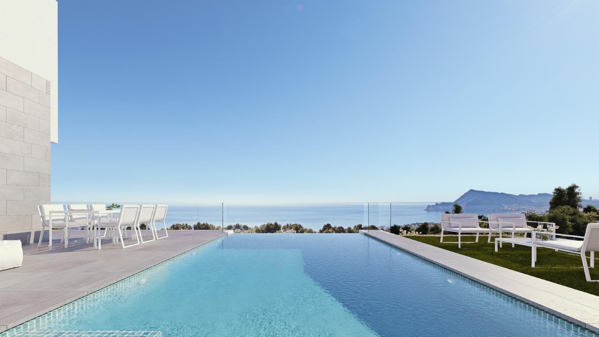 878DA - Villas de luxe avec vue sur la mer et la montagne à Altea la Vieja