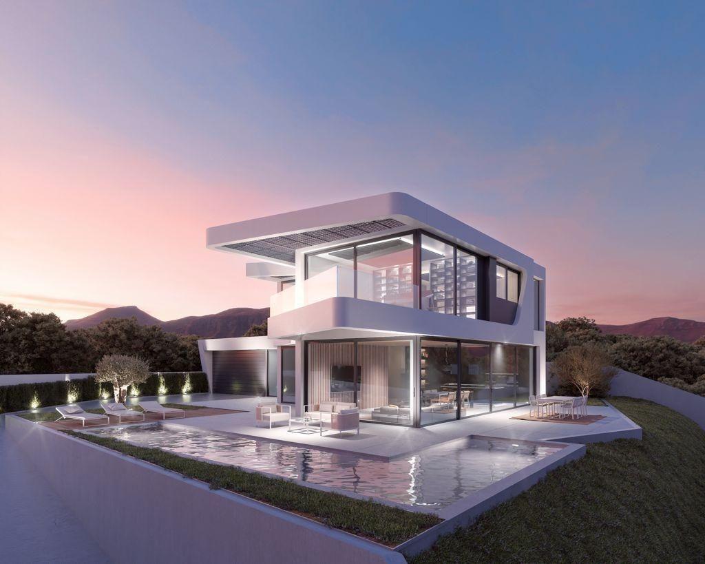 934DA - Designer-Villa mit Panoramablick in Altea