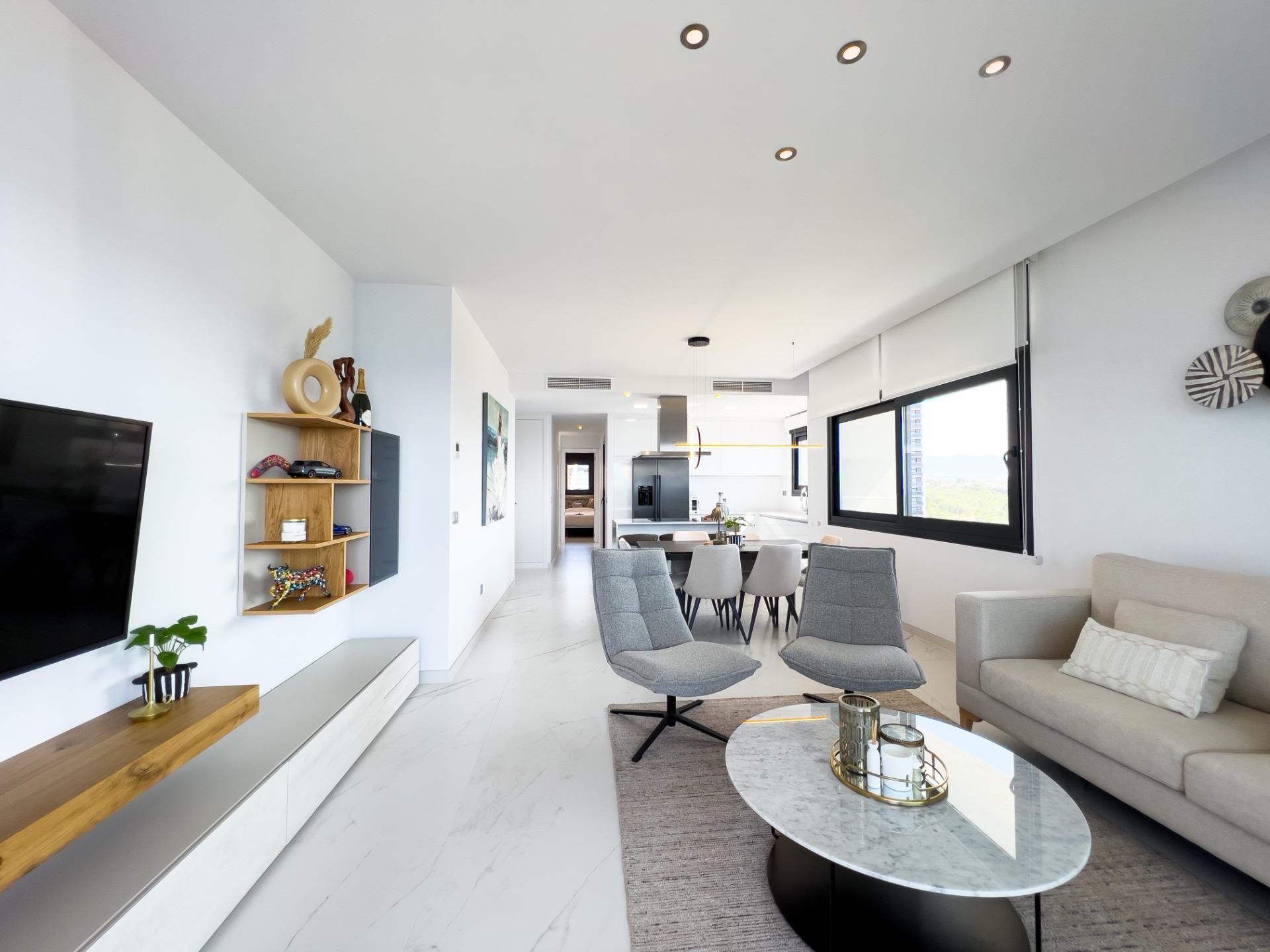 1145DA - 3- und 4-Zimmer-Wohnungen in neues Projekt am Poniente Beach in Benidorm