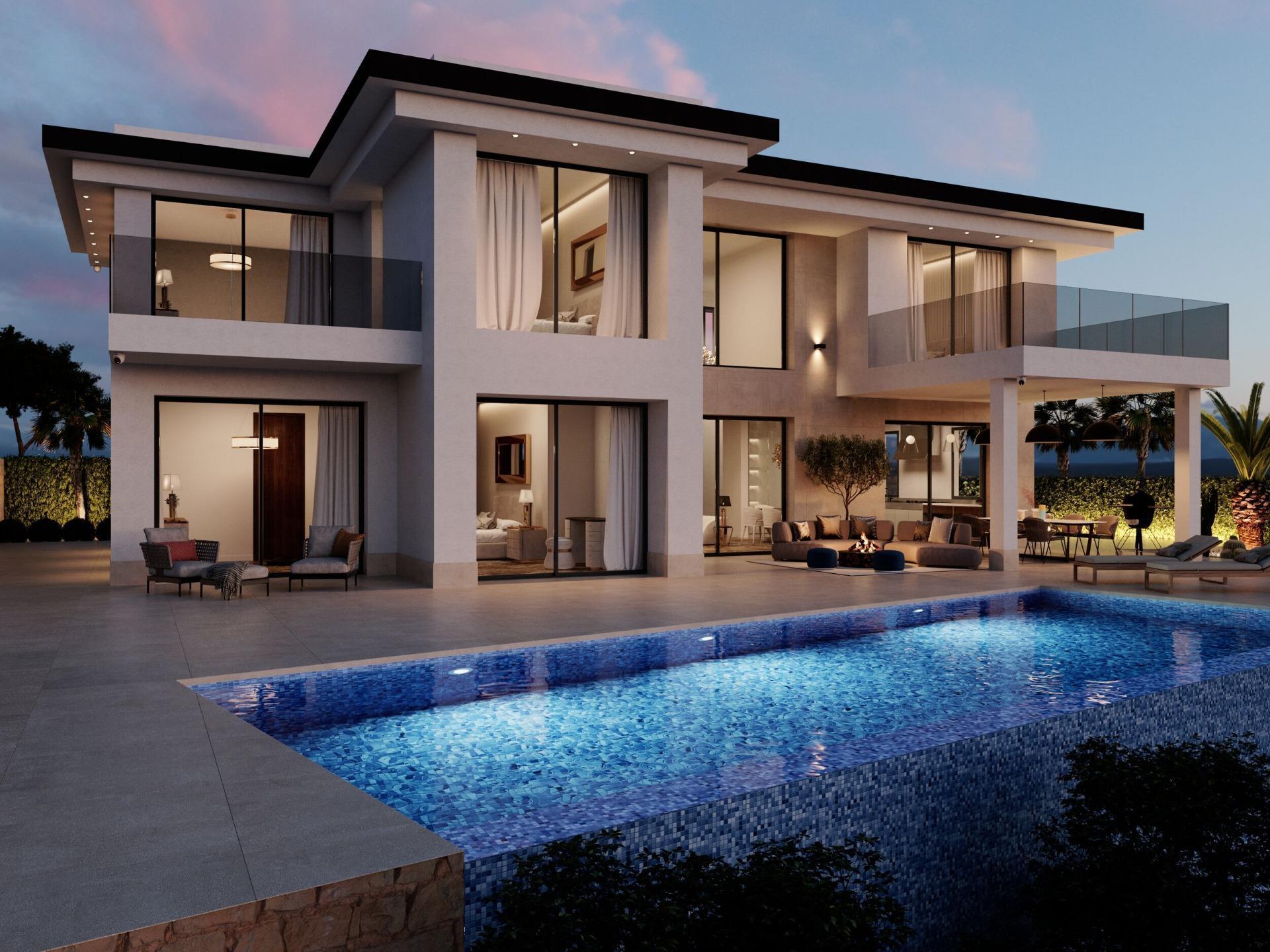 1158DA - Espectacular villa de estilo contemporáneo con maravillosas vistas al mar.