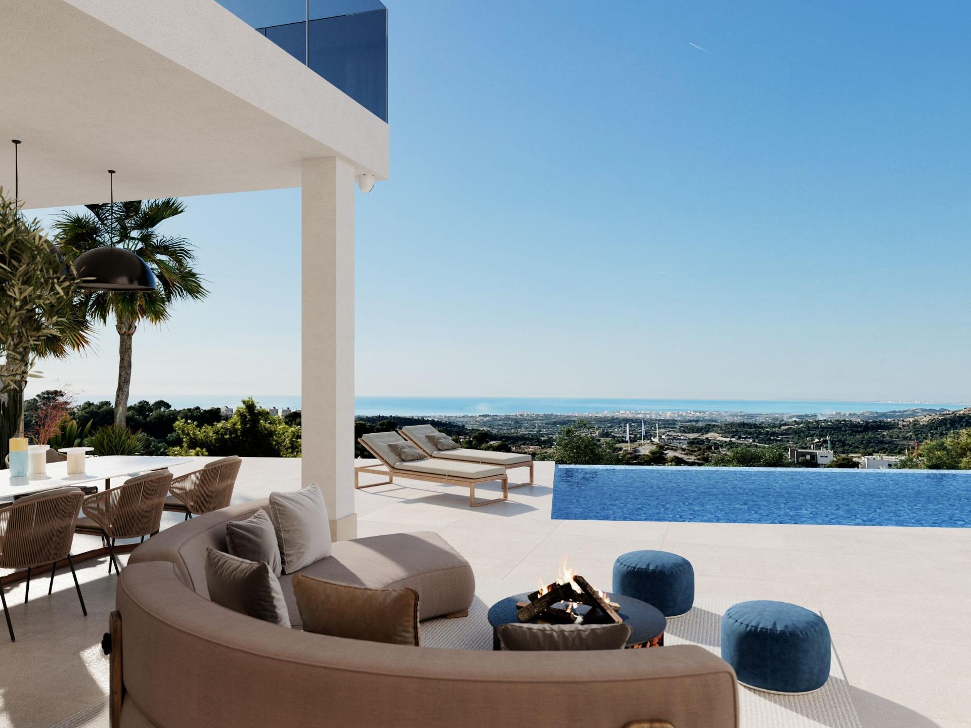 1159DA - Espectacular villa de nueva construcción en proyecto de estilo contemporáneo con vistas al mar