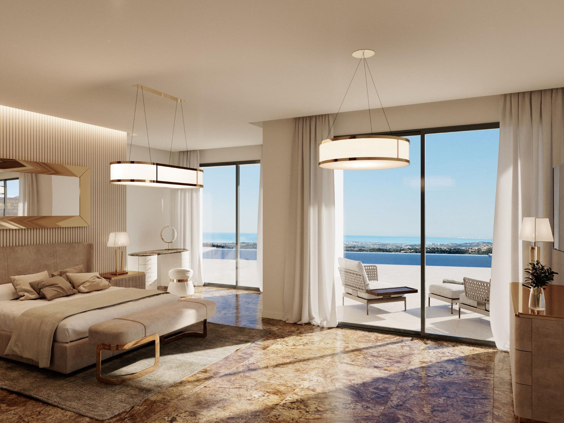 1159DA - Espectacular villa de nueva construcción en proyecto de estilo contemporáneo con vistas al mar