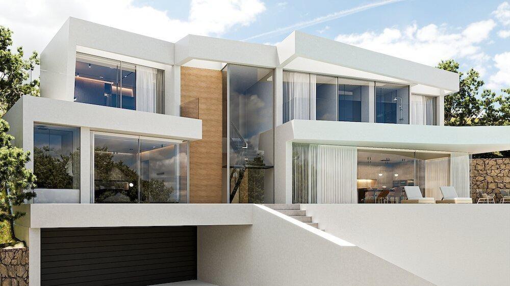 1182DA - Villa au design unique située dans les collines d’Altea avec vue panoramique sur la mer
