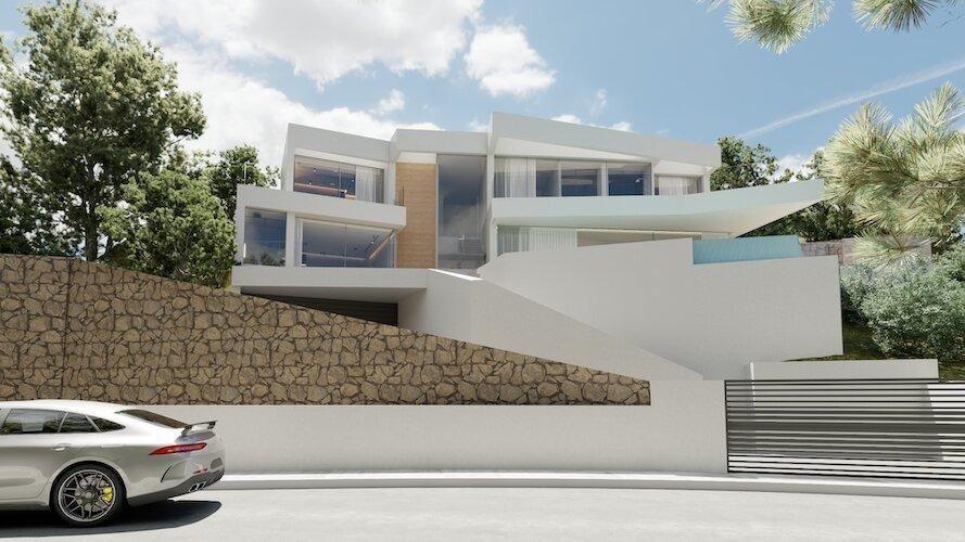 1182DA - Villa au design unique située dans les collines d’Altea avec vue panoramique sur la mer