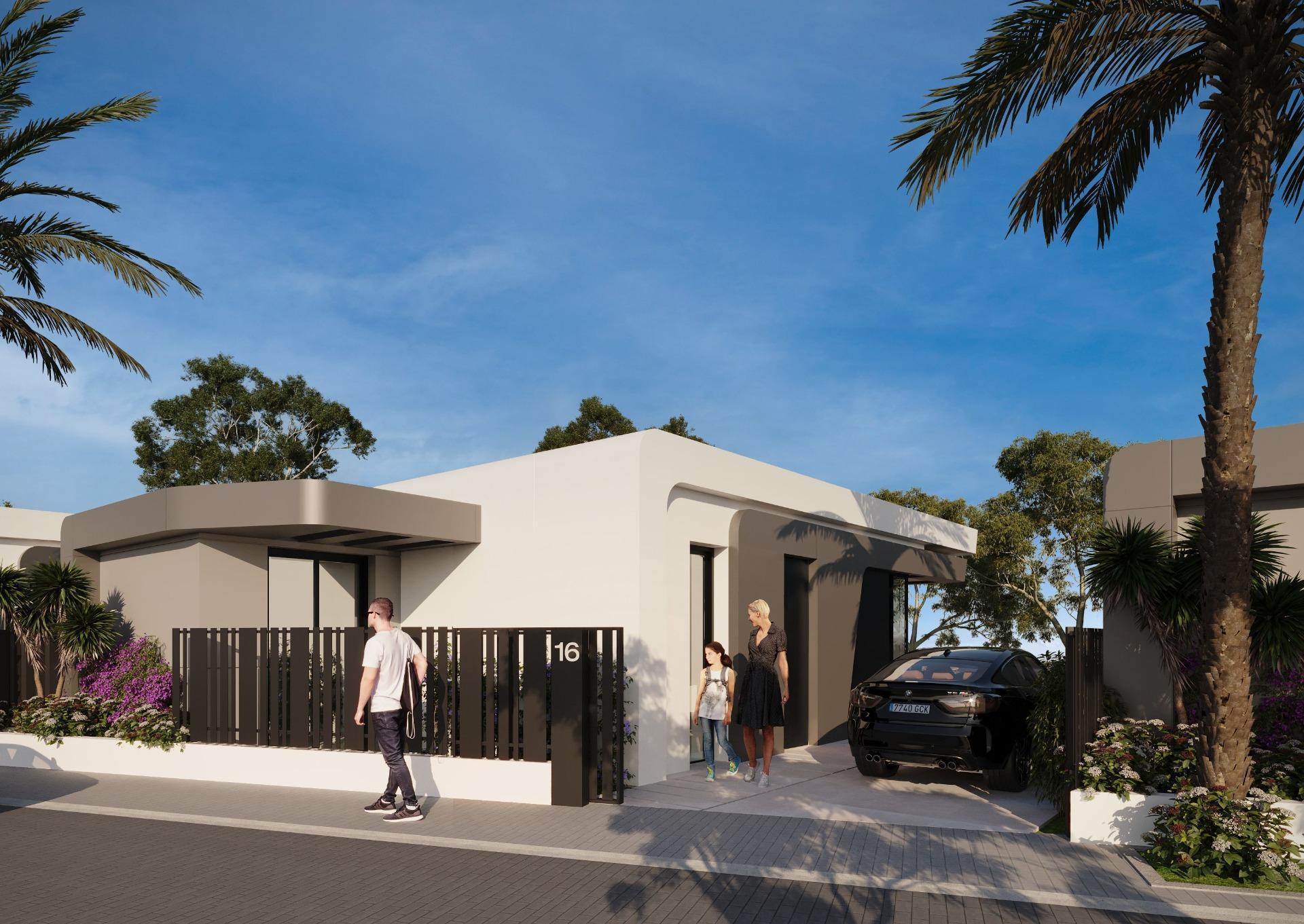 1221DA - Villas nouvellement construites à côté du terrain de golf à quelques minutes de la plage et du centre d’Alicante