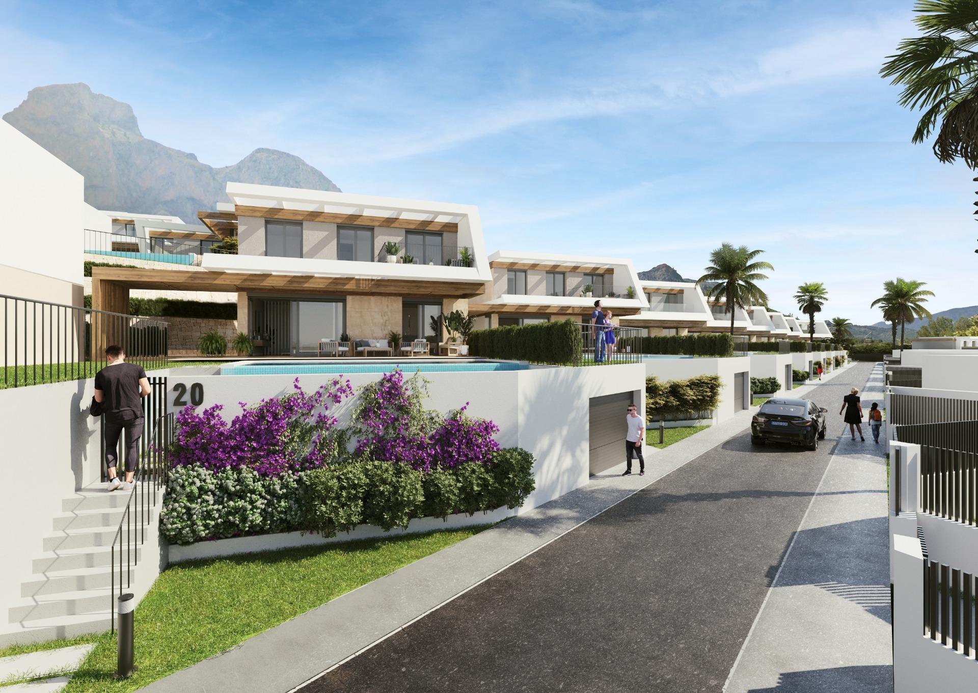 1240DA - Complexe avec villas contemporaines à Polop