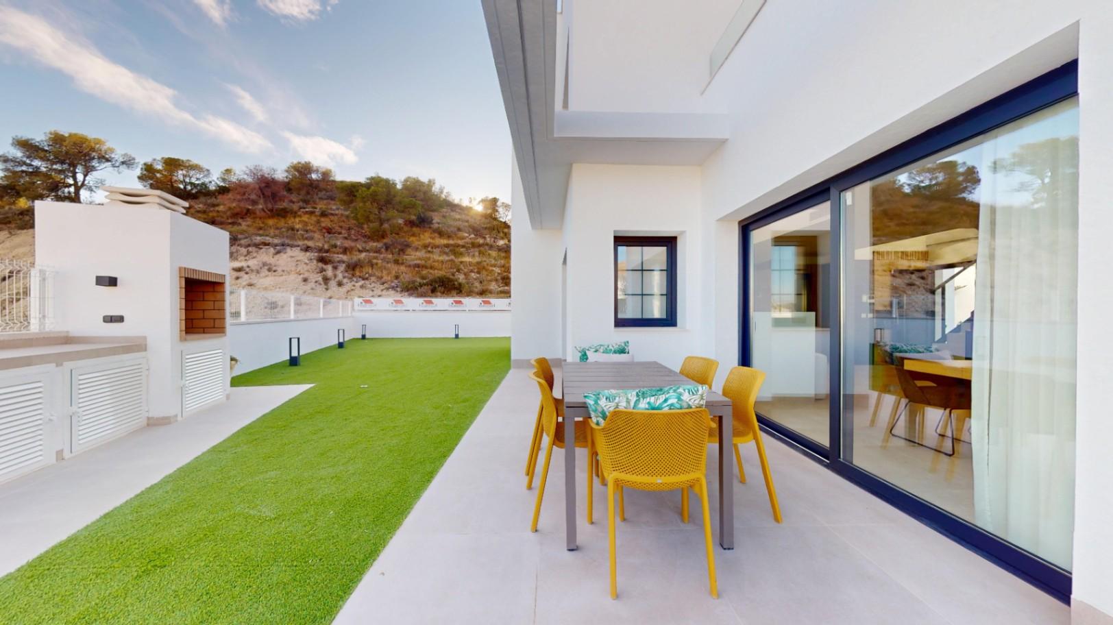 1241DA - 15 villas independientes de lujo en Finestrat con 3 o 4 dormitorios con vistas despejadas