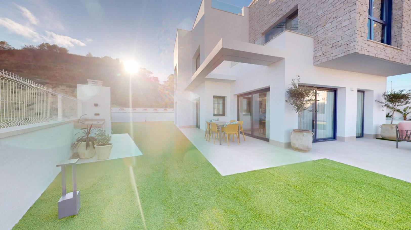 1241DA - 15 villas independientes de lujo en Finestrat con 3 o 4 dormitorios con vistas despejadas