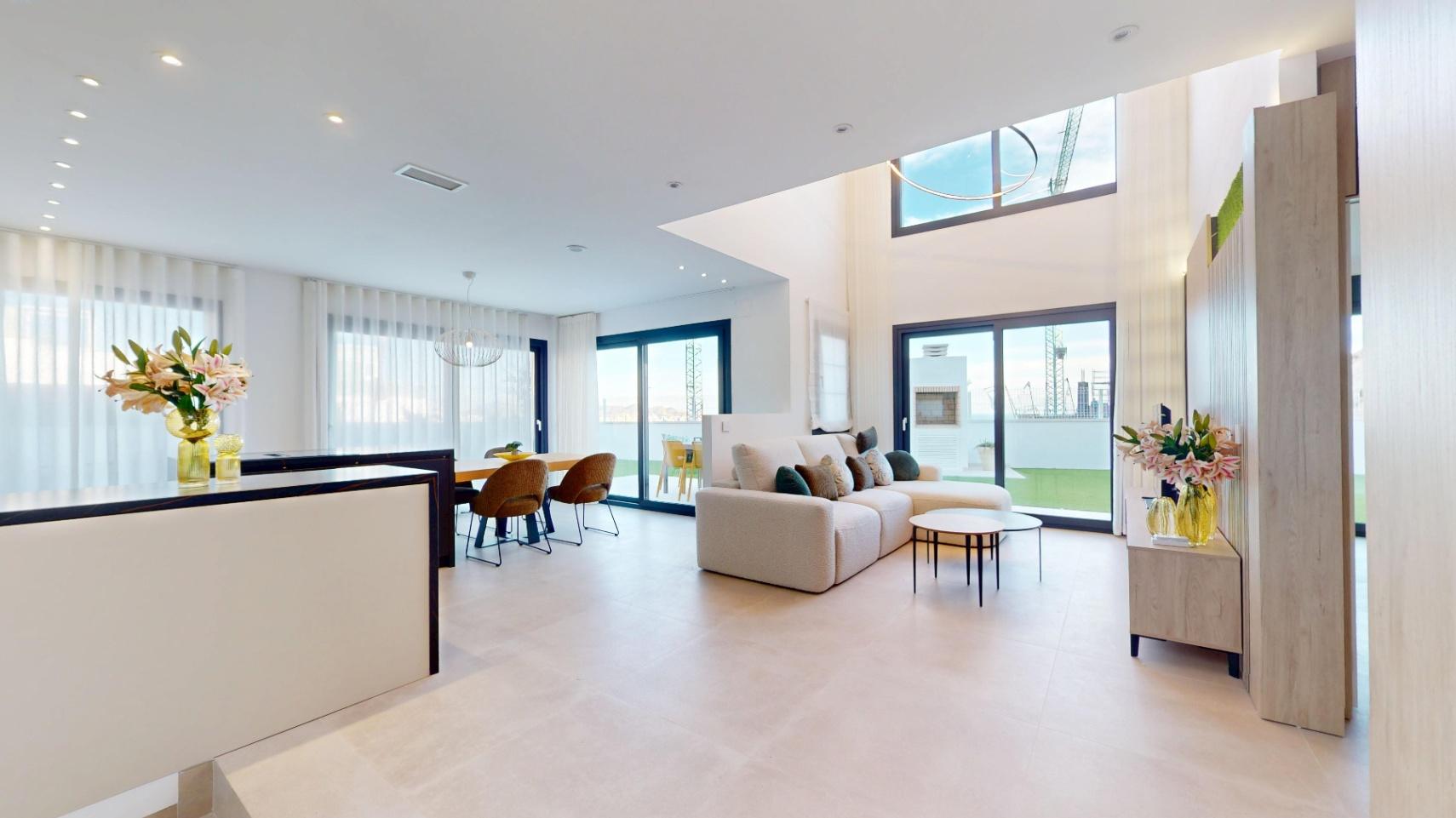 1241DA - 15 villas independientes de lujo en Finestrat con 3 o 4 dormitorios con vistas despejadas