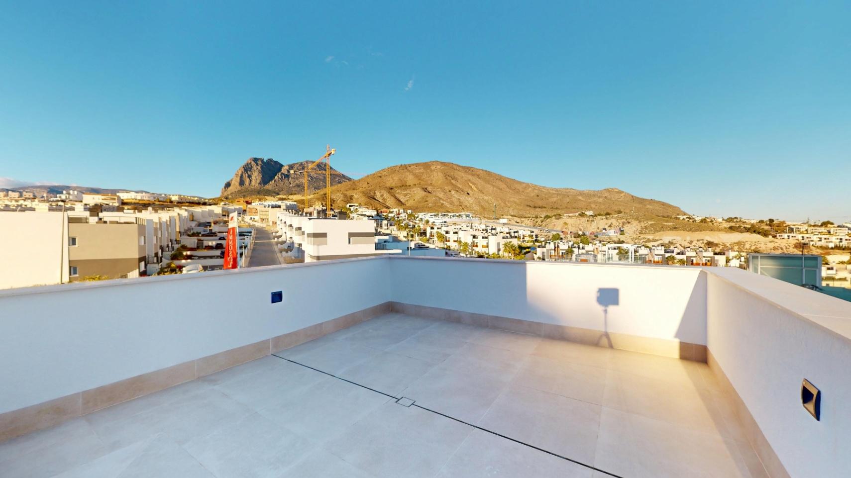 1241DA - 15 villas independientes de lujo en Finestrat con 3 o 4 dormitorios con vistas despejadas