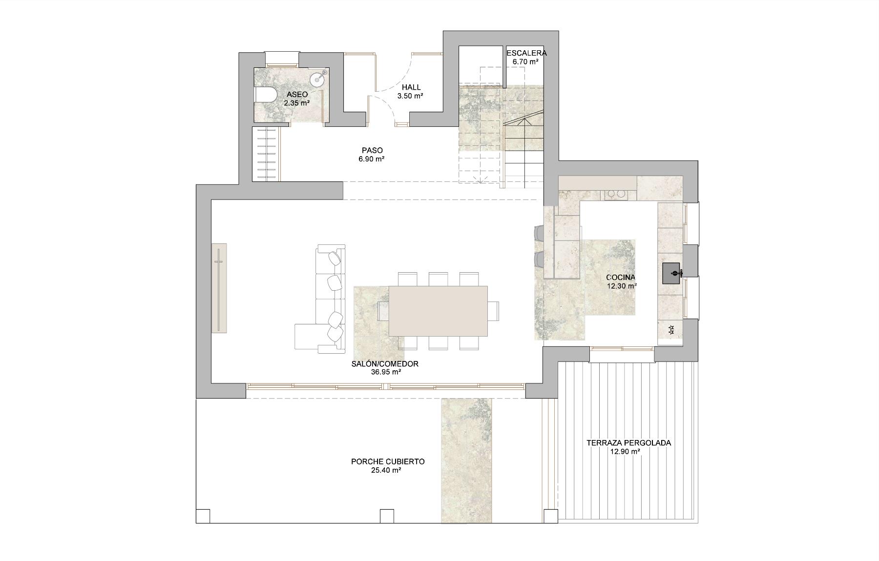 1260DA - Villa moderne de 3 chambres à coucher à Construccion à Altea Hills.