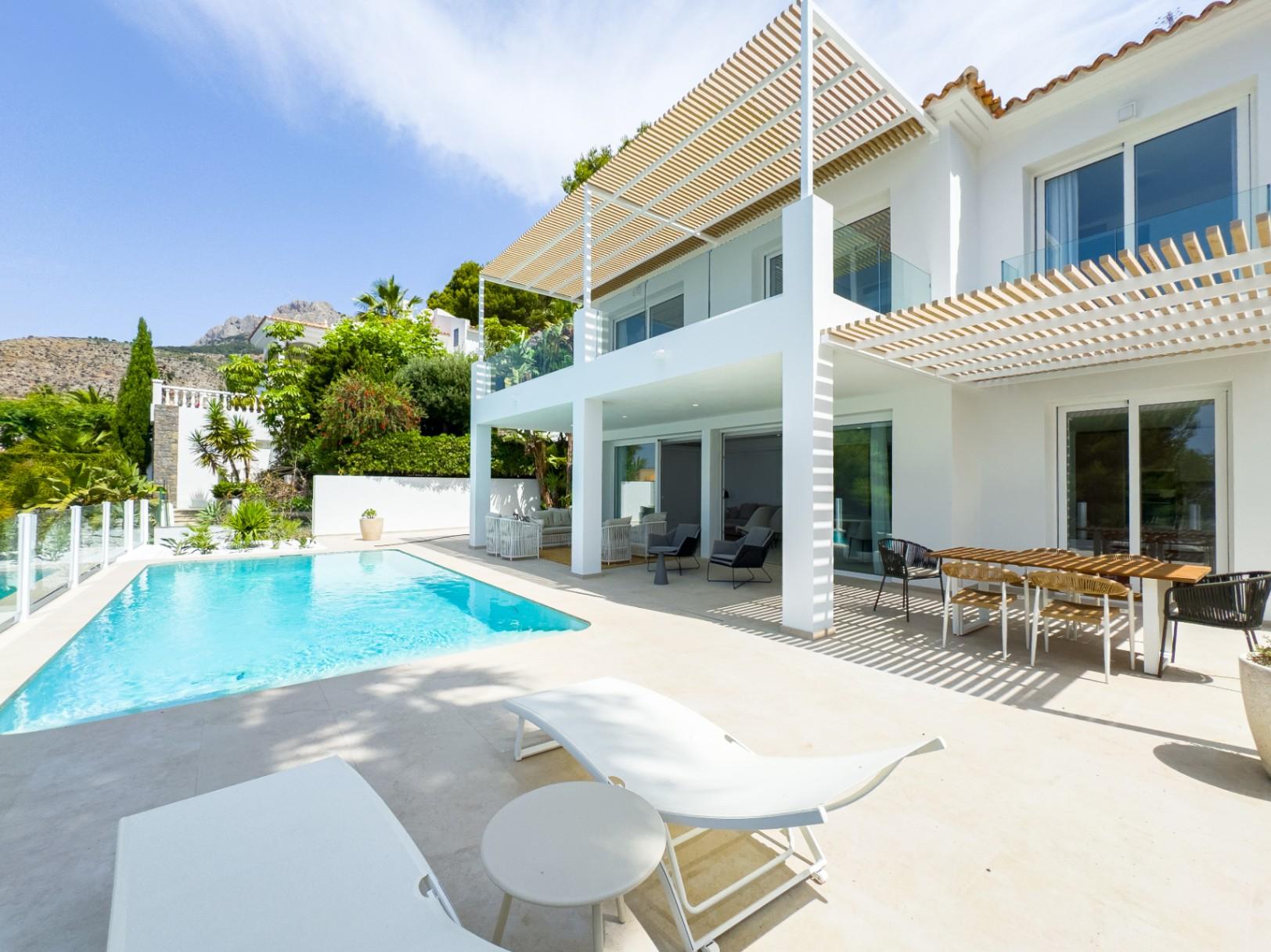 1260DA - Villa moderne de 3 chambres à coucher à Construccion à Altea Hills.