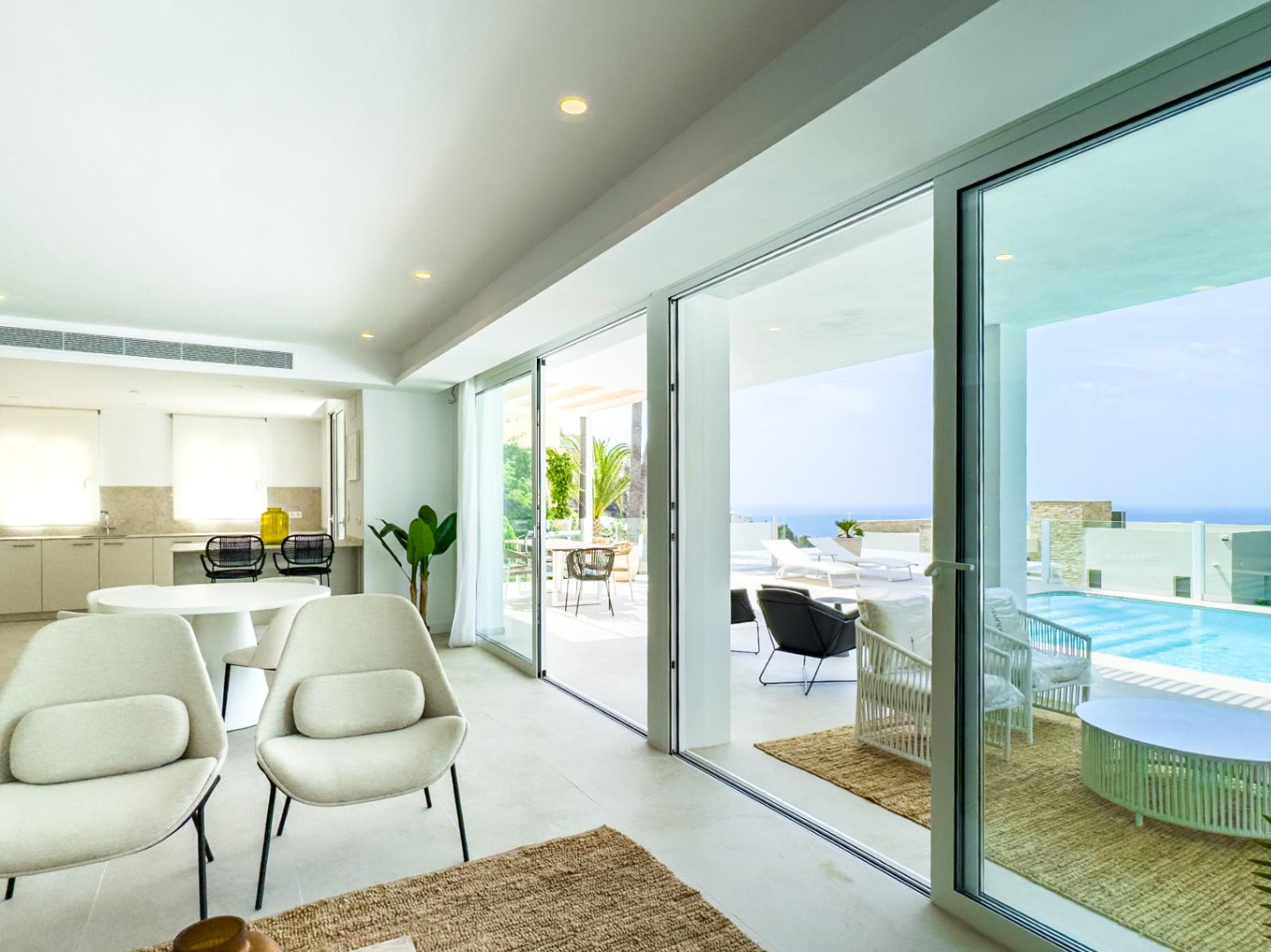 1260DA - Villa moderne de 3 chambres à coucher à Construccion à Altea Hills.