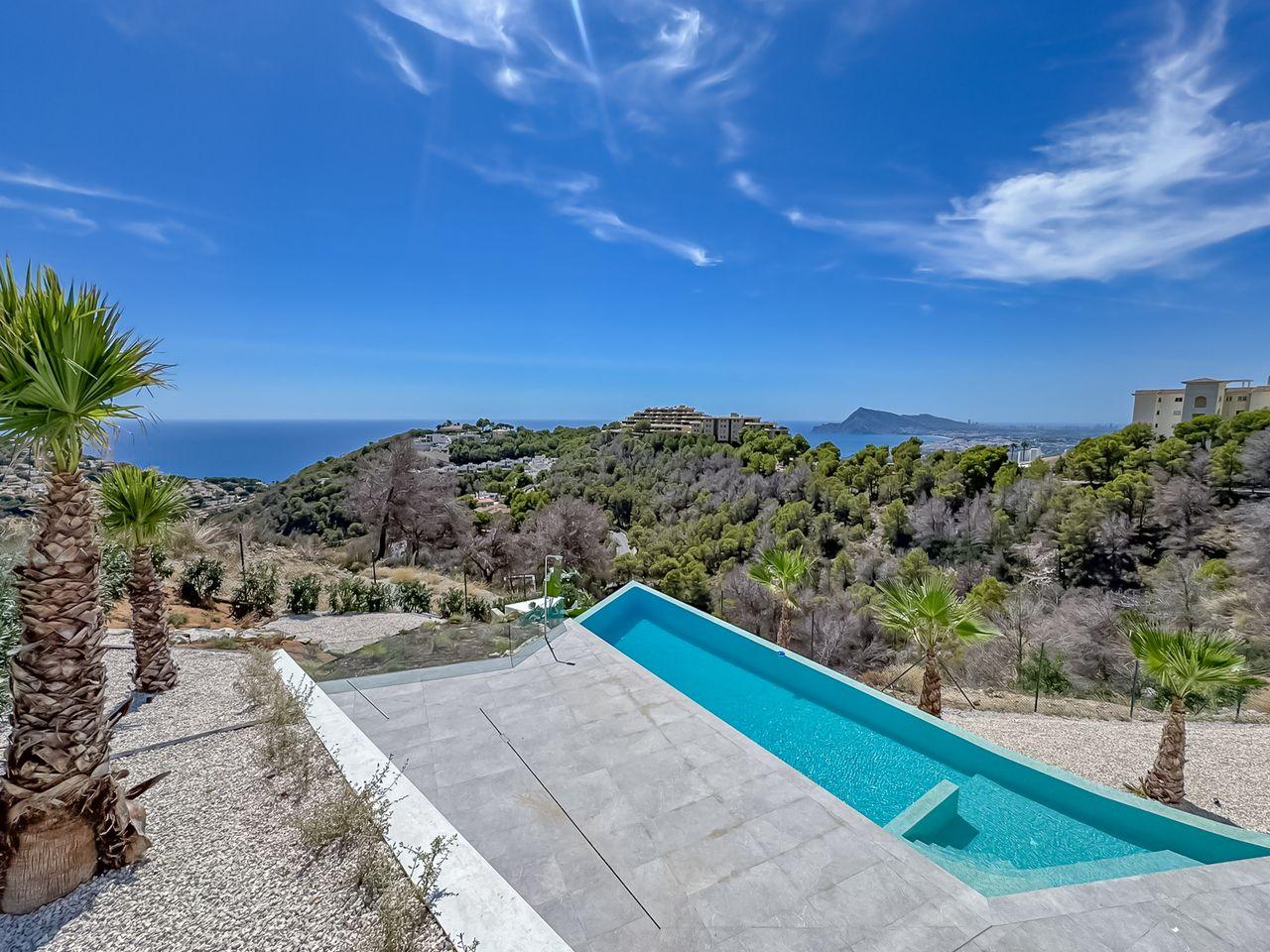 1298DA - Villa de luxe avec vue sur mer, architecture élégante et design moderne, située dans les collines d'Altea.
