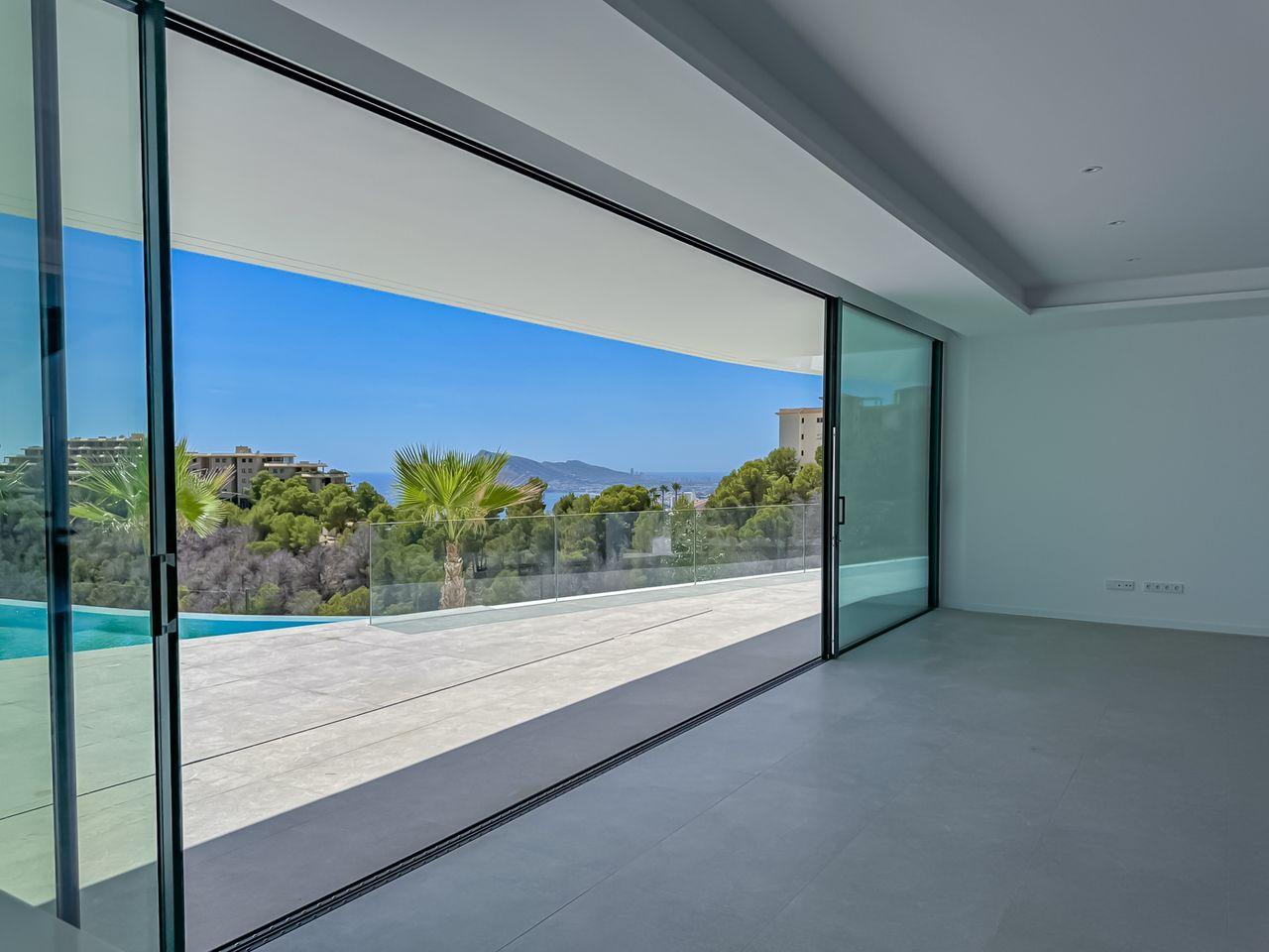 1298DA - Villa de luxe avec vue sur mer, architecture élégante et design moderne, située dans les collines d'Altea.