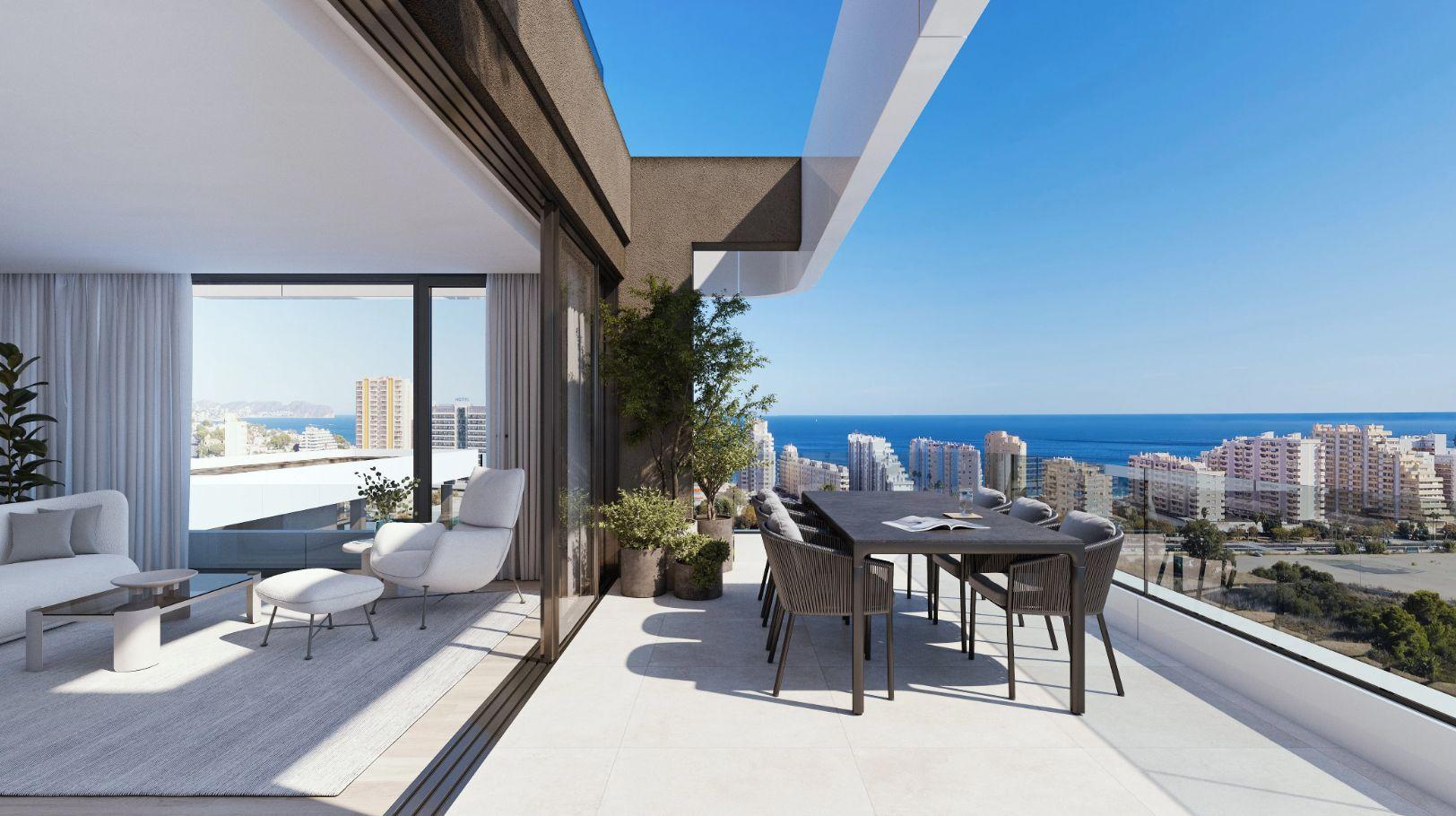 1323DA - Off-Plan Smart Penthouses mit Meerblick und Premium-Annehmlichkeiten in der Nähe des Strandes in Calpe