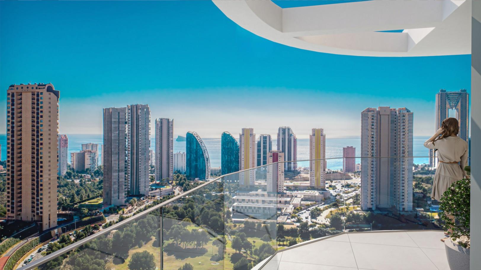 1336DA - 3-Slaapkamer Appartementen met Panoramisch Zeezicht in Benidorm