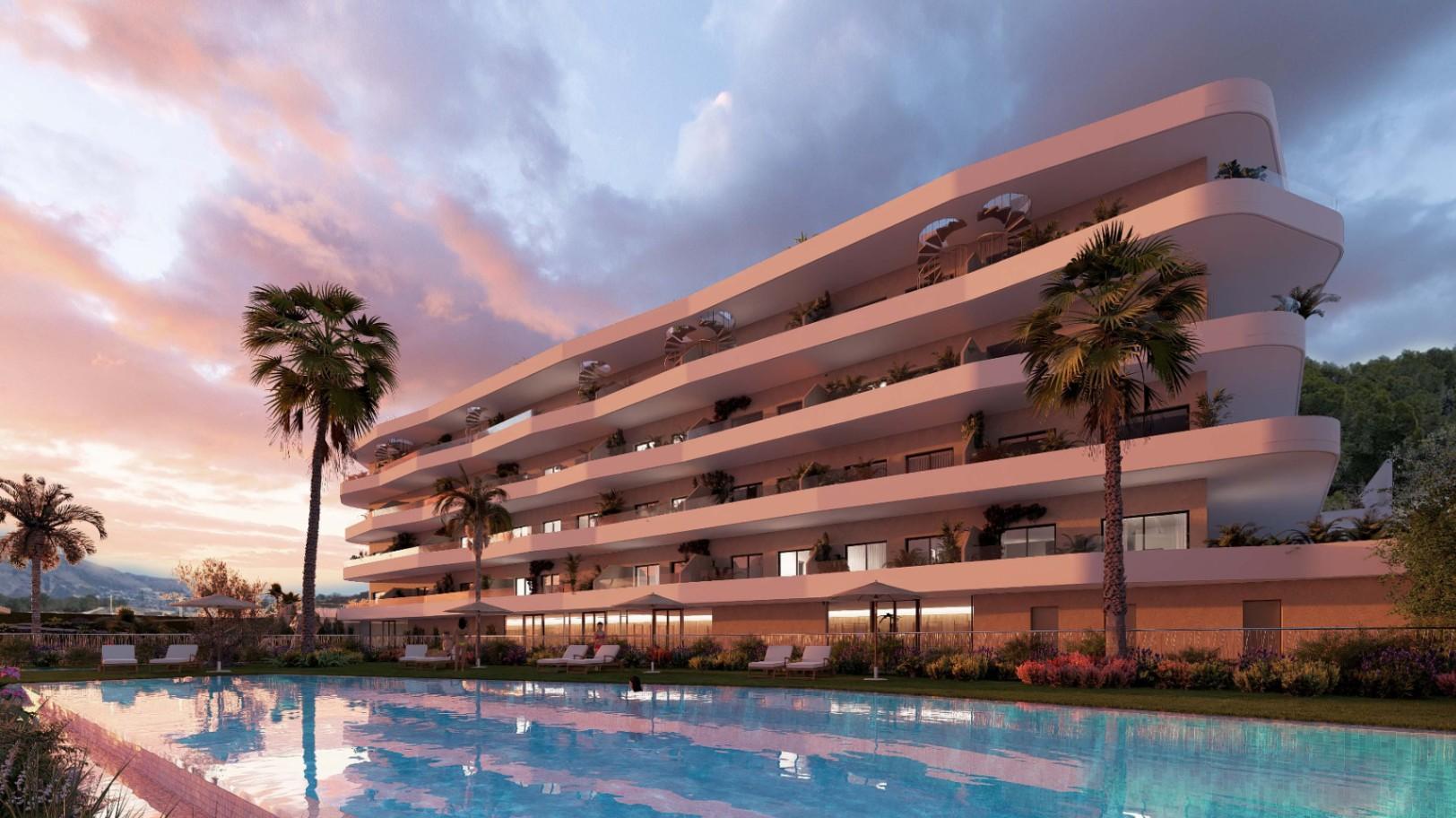 1353DA - Apartamentos Modernos de Nueva Construcción con Terrazas y Entornos Verdes en La Nucía