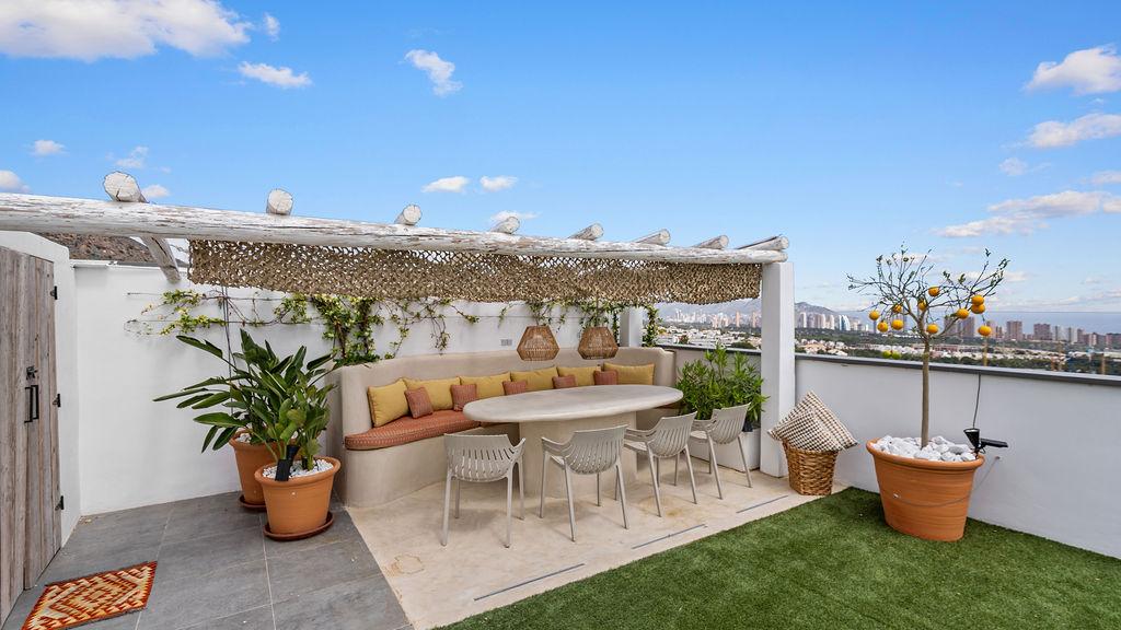 1393NS - Keyready: Exclusives modernes Penthouse im mediterranen Stil mit panoramicem Meerblick in Finestrat