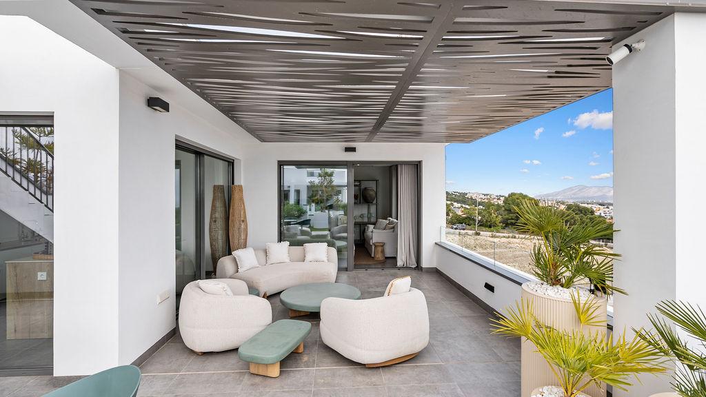 1393NS - Keyready: Exclusives modernes Penthouse im mediterranen Stil mit panoramicem Meerblick in Finestrat