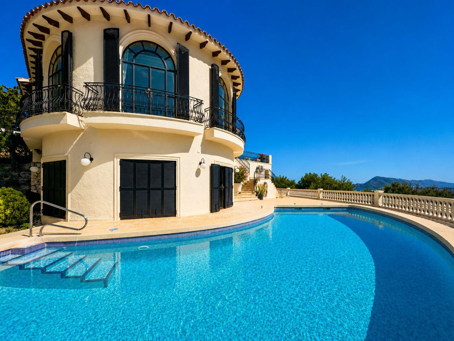 1404DR - Villa avec vues panoramiques dans un emplacement superbe près du parcours de golf d'Altea.