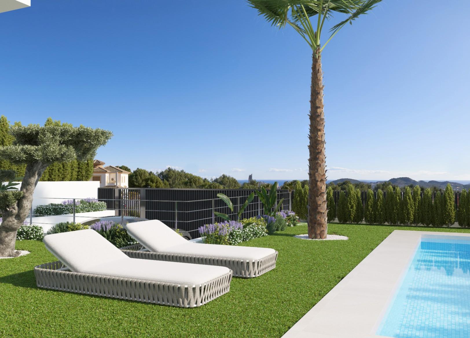 1406DA - Moderna villa de nueva construcción en Sierra Cortina, Finestrat