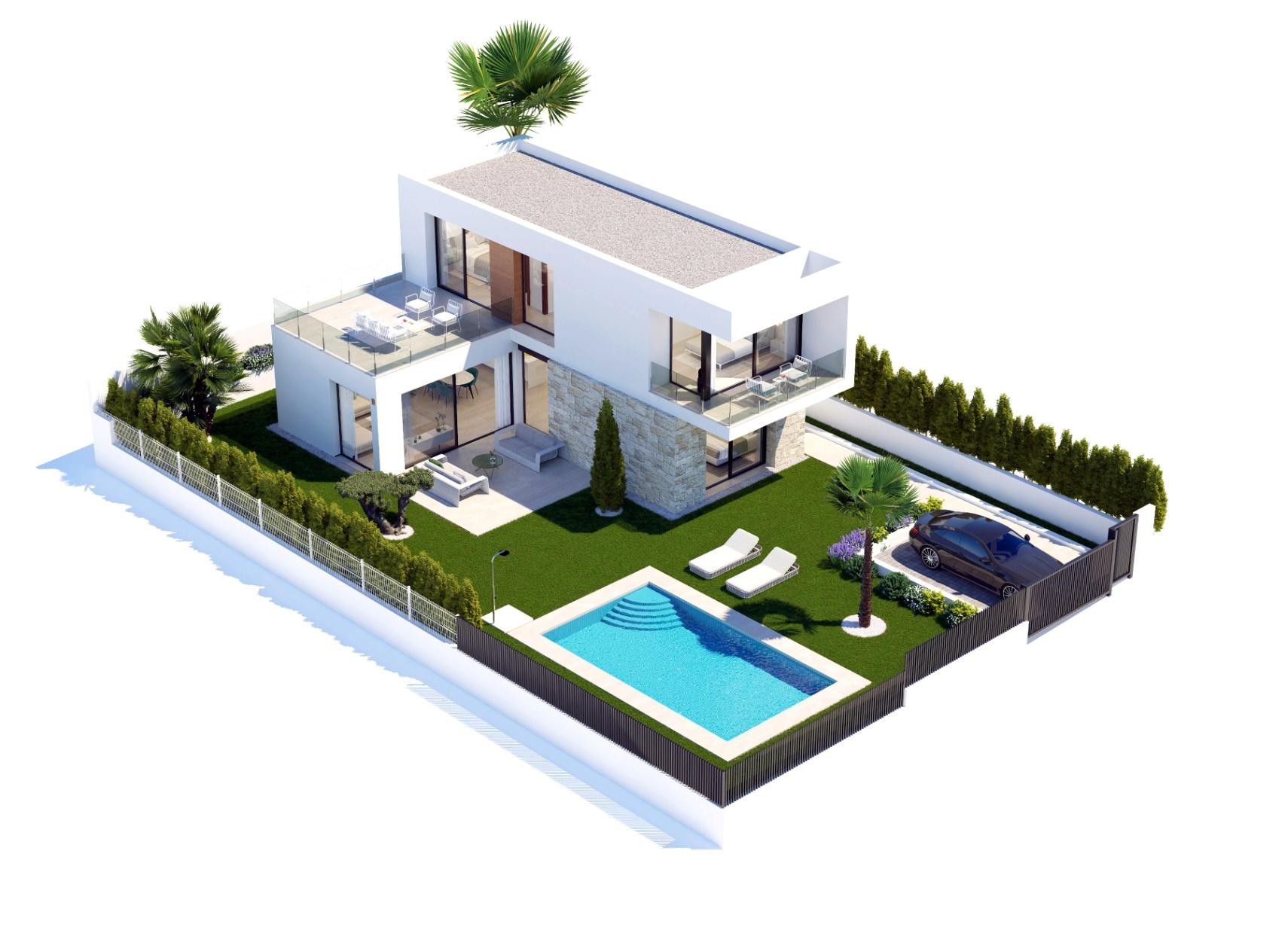 1406DA - Moderna villa de nueva construcción en Sierra Cortina, Finestrat