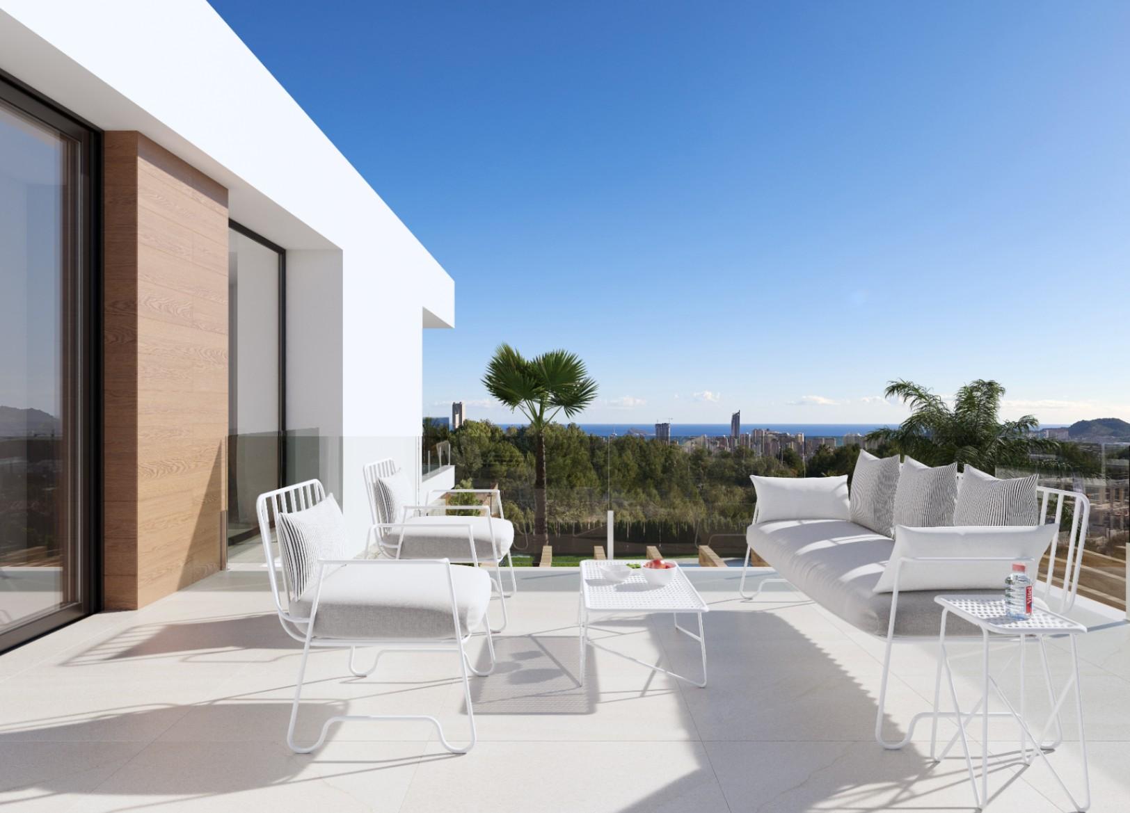 1406DA - Moderna villa de nueva construcción en Sierra Cortina, Finestrat